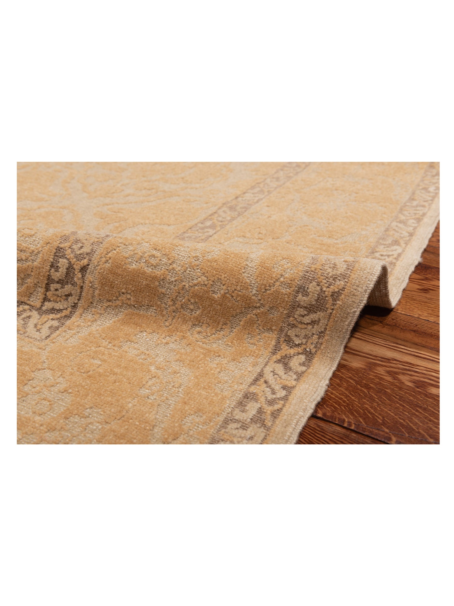 Defnera Cream Gold 6.3x9 Hand Knotted Rug