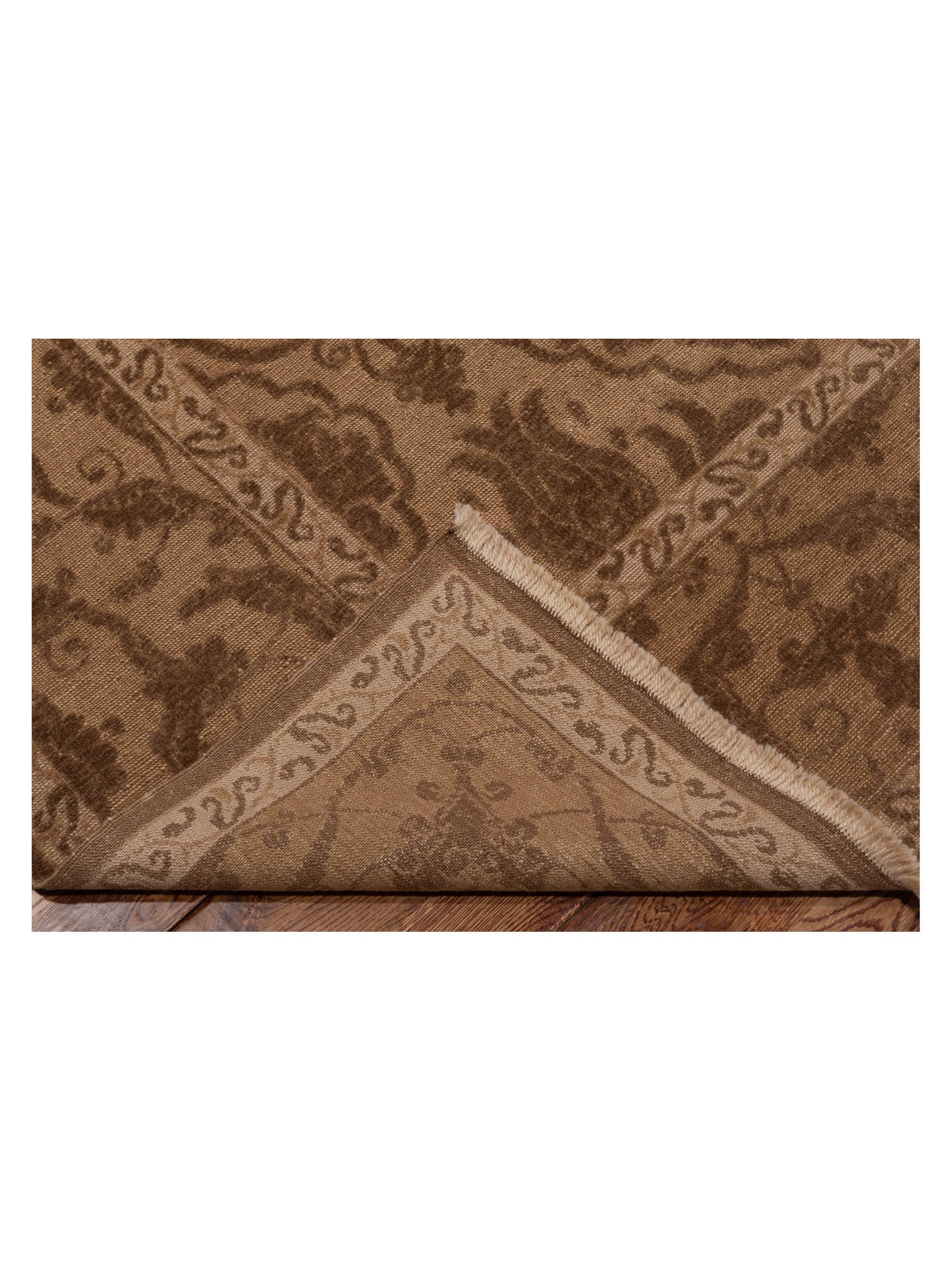 Defnera Brown Dark Brown 8.3x10 Hand Knotted Rug