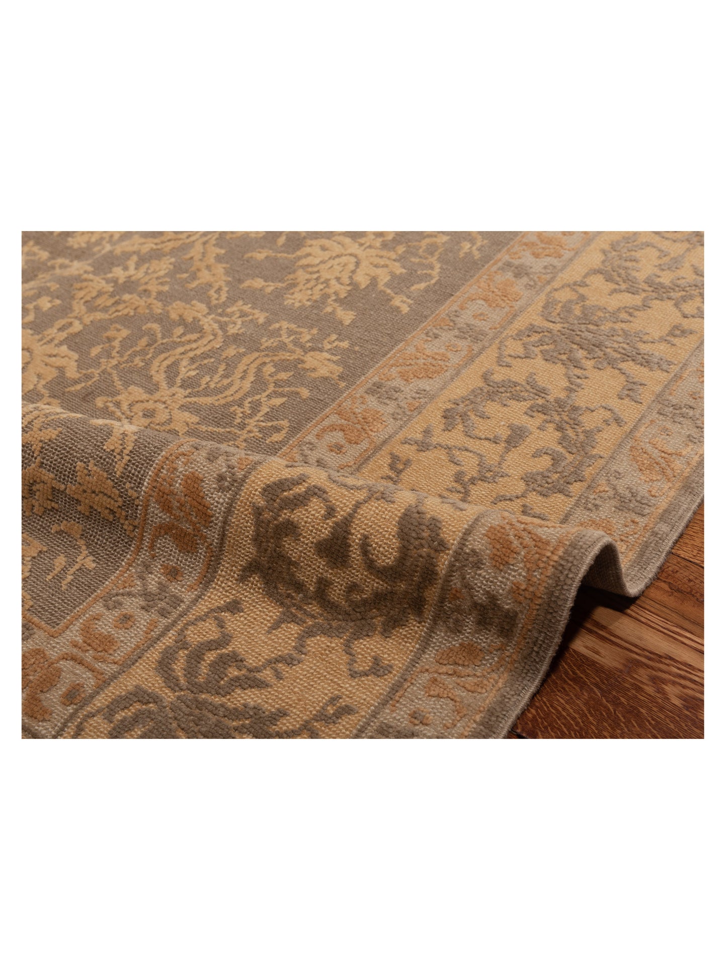 Antiqua Loom Silver Cream 6.10x9.6 Hand Knotted Rug