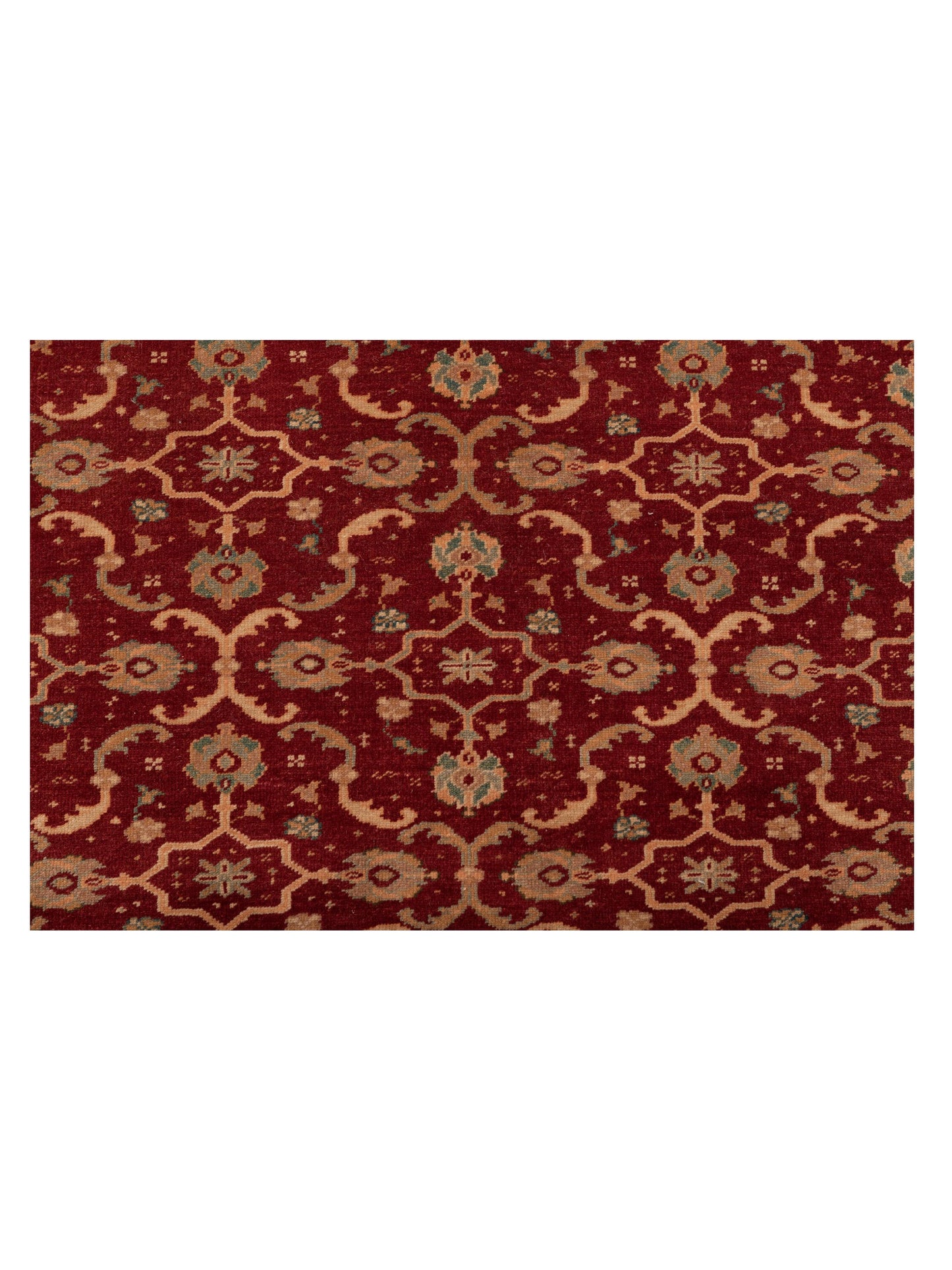Antiqua Loom Red Ivory 8.1x14.6 Hand Knotted Rug