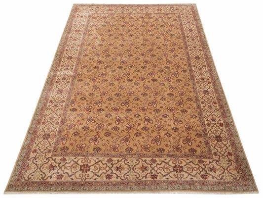 Antiqua Loom Gold Ivory 8.3x10.9 Hand Knotted Rug