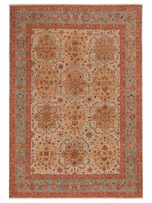 Pasha Antique Loom  Beige Blue Traditional