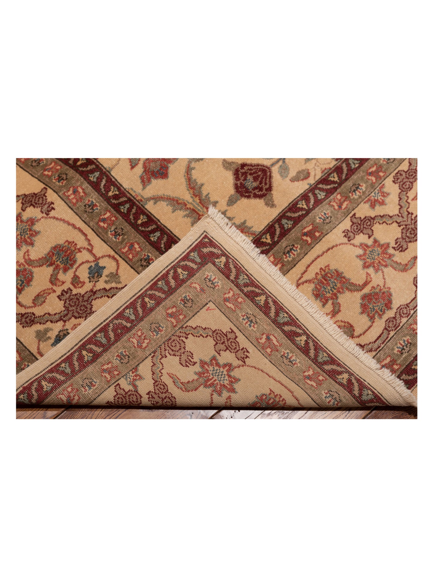 Antiqua Loom Beige Beige 12.2x16.1 Hand Knotted Rug