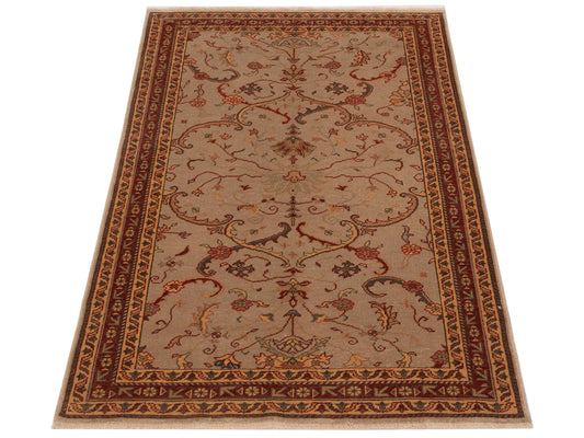 Antiqua Loom Silver Red 4x6 Hand Knotted Rug
