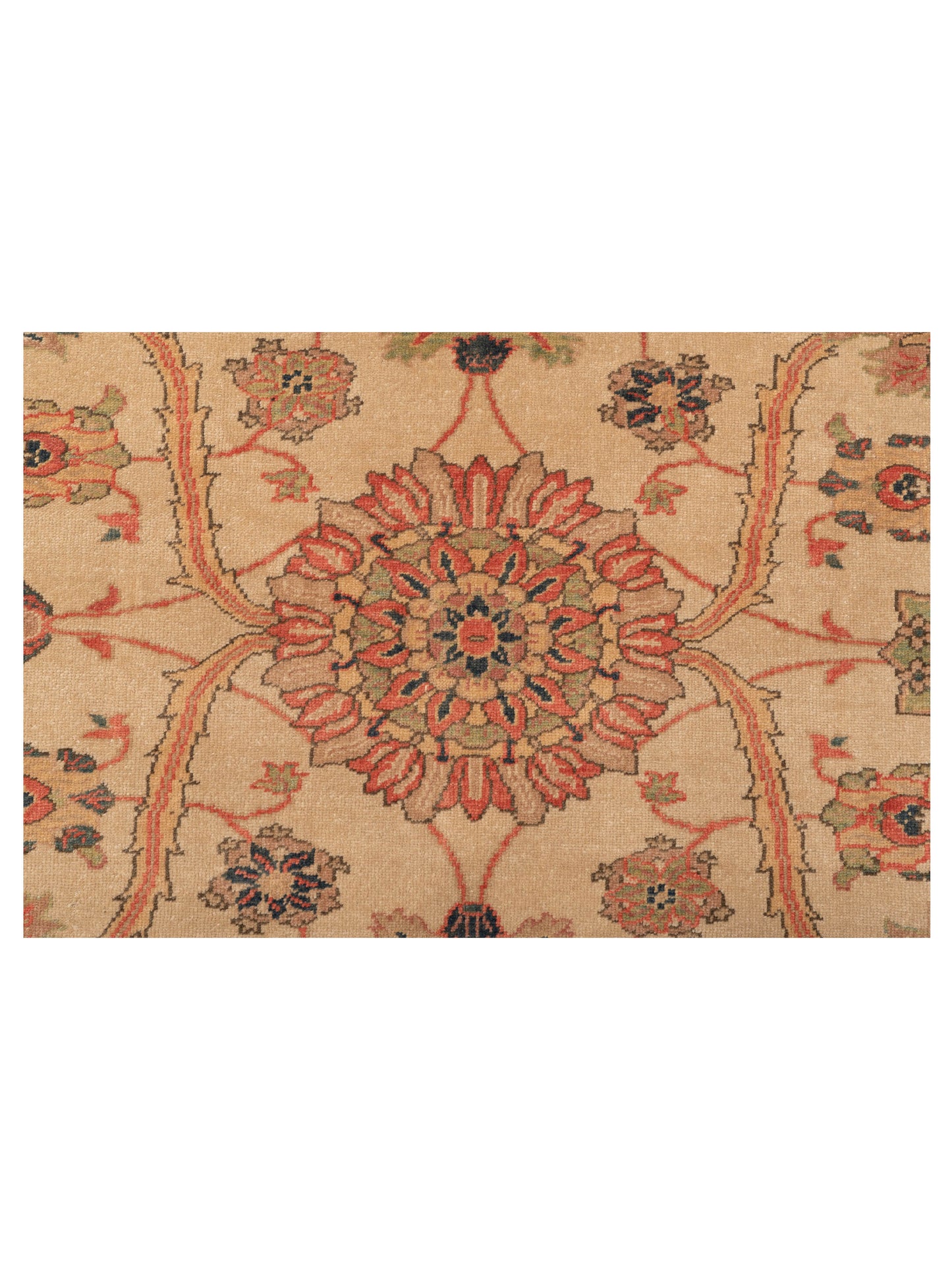Antiqua Loom Ivory Rust 9.4x13 Hand Knotted Rug
