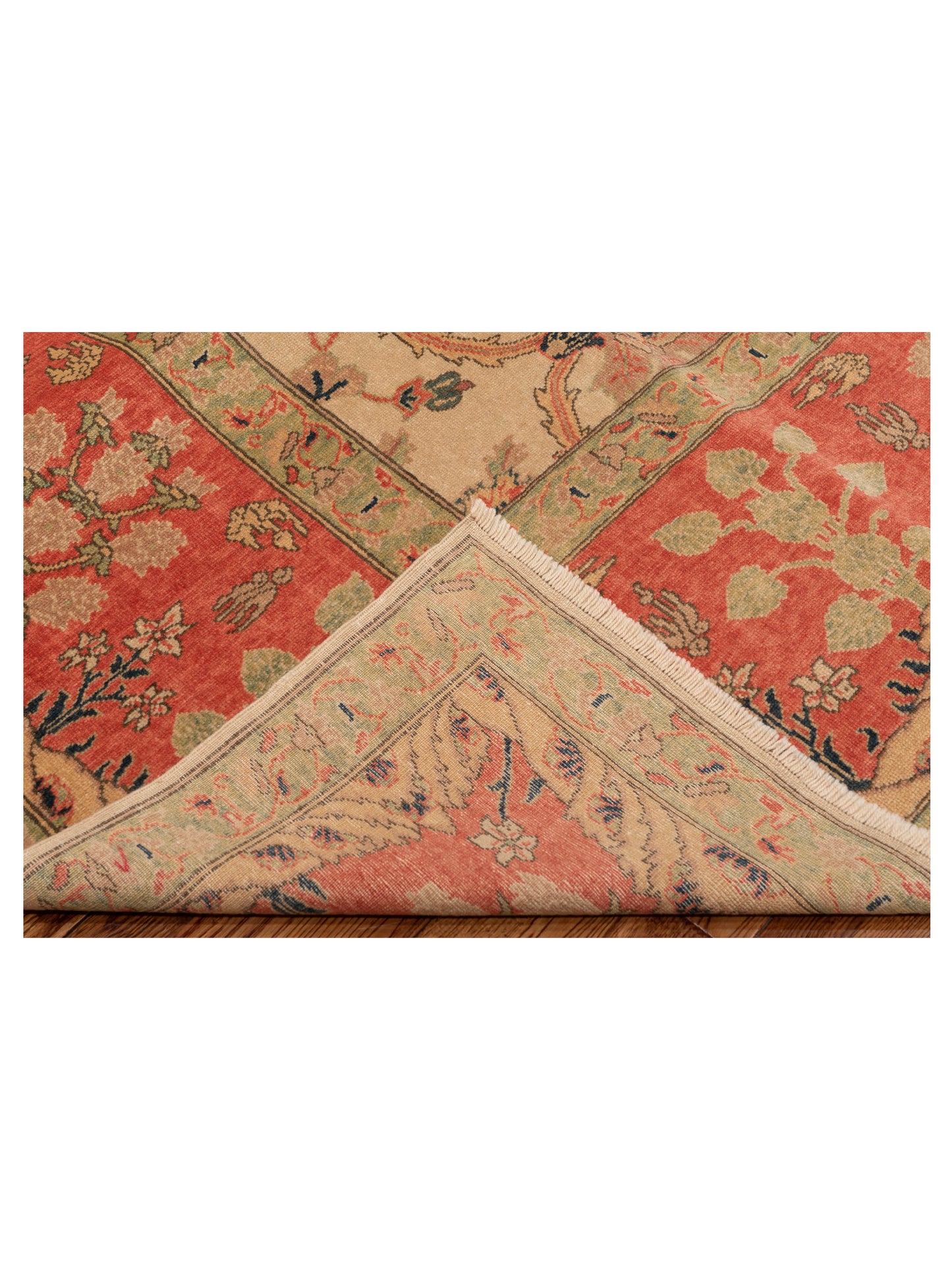 Antiqua Loom Ivory Rust 9.4x13 Hand Knotted Rug