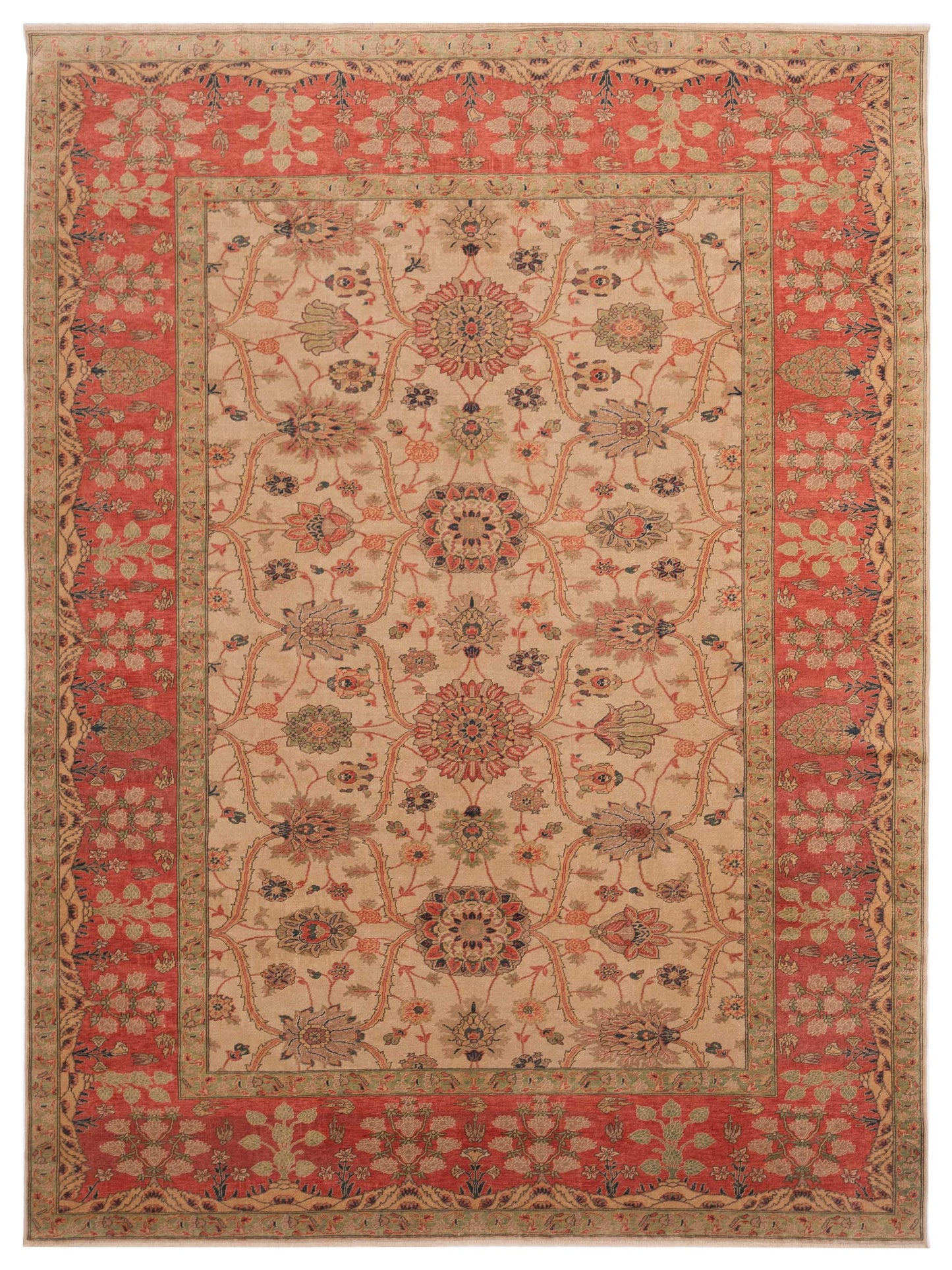 Pasha Antique Loom  Ivory Rust Traditional