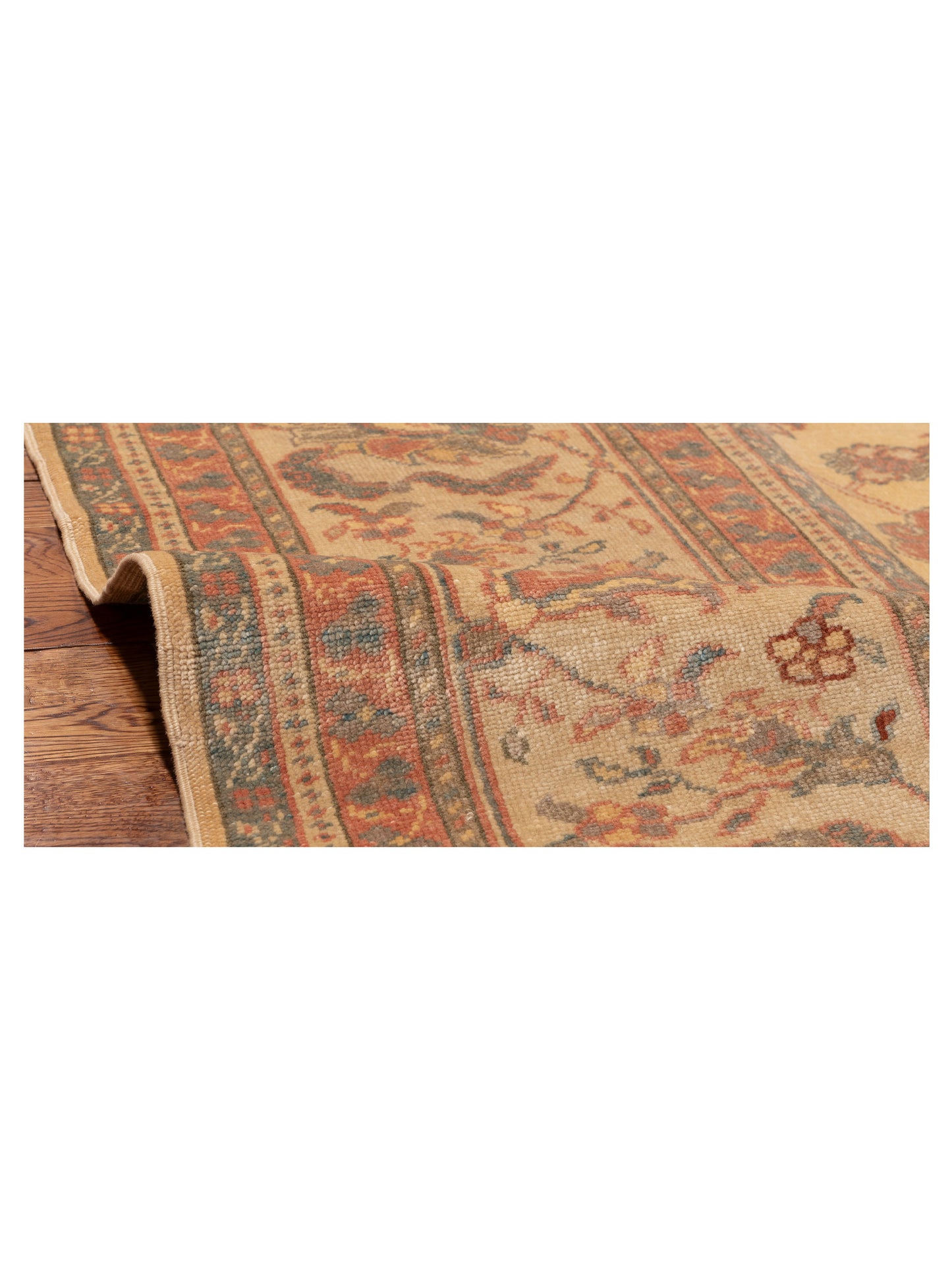 Antiqua Loom Gold Ivory 9.4x11.5 Hand Knotted Rug