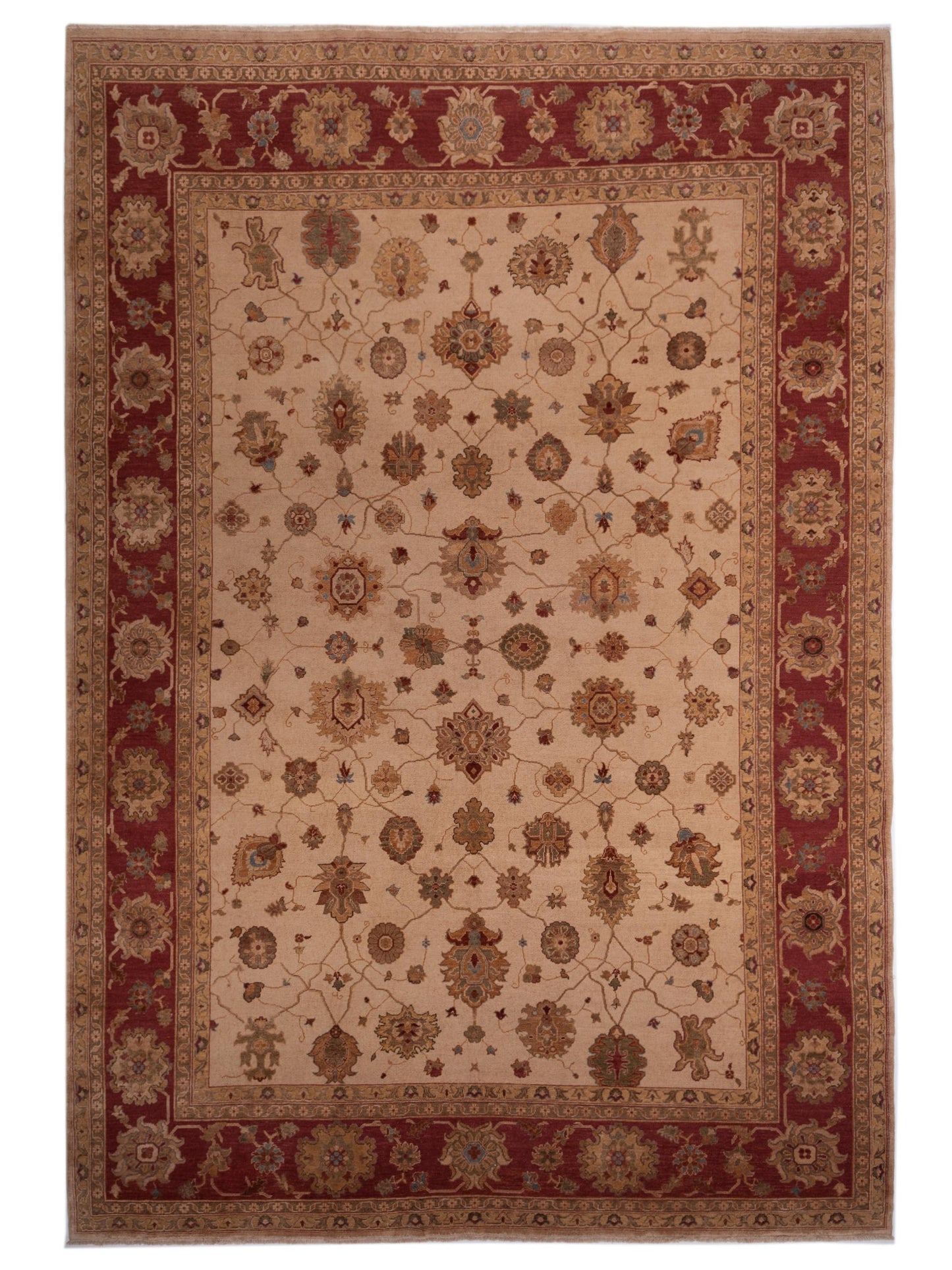 Pasha Turkish Elvan  Beige Red Traditional