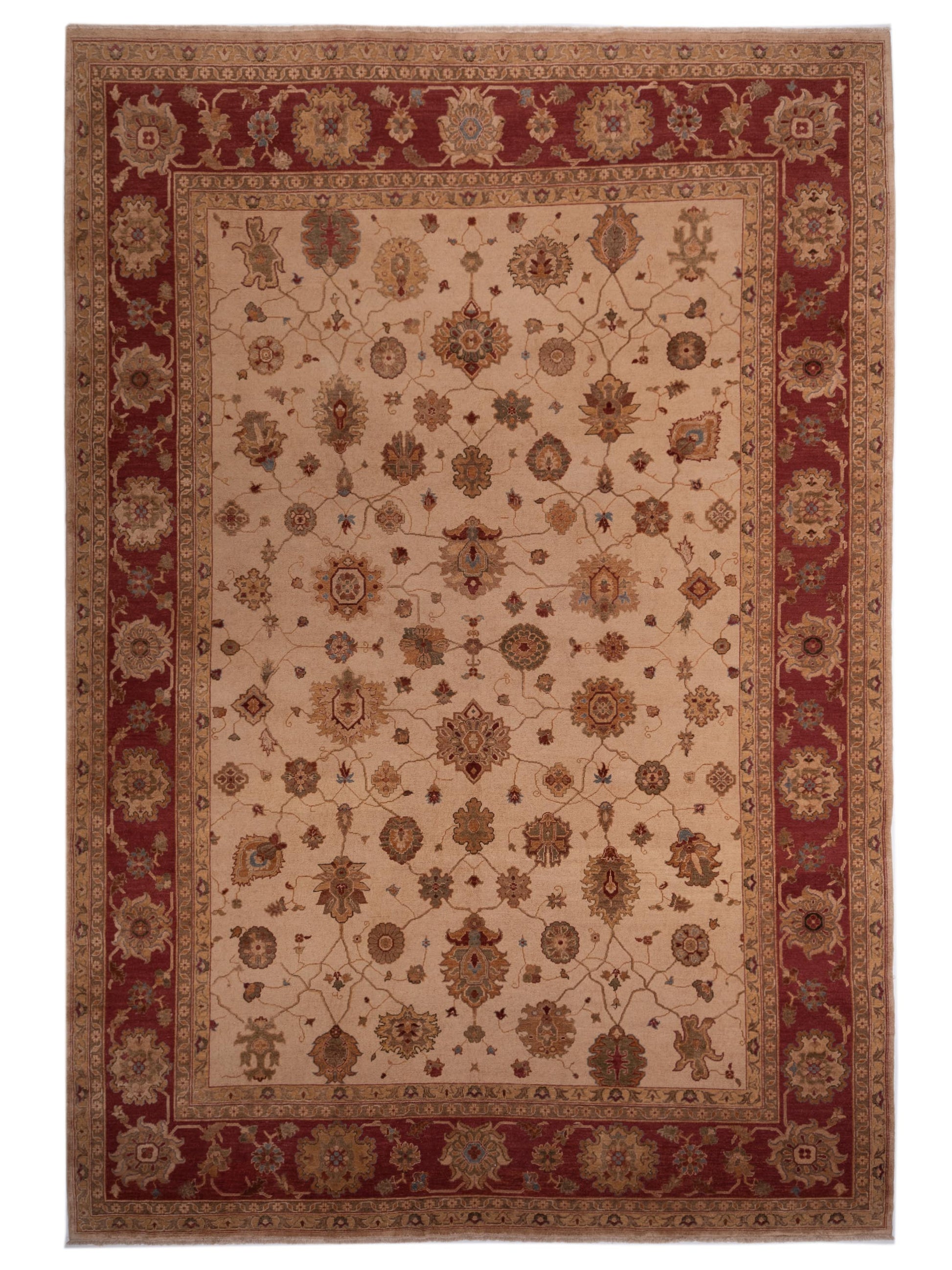 Pasha Turkish Elvan  Beige Red Traditional