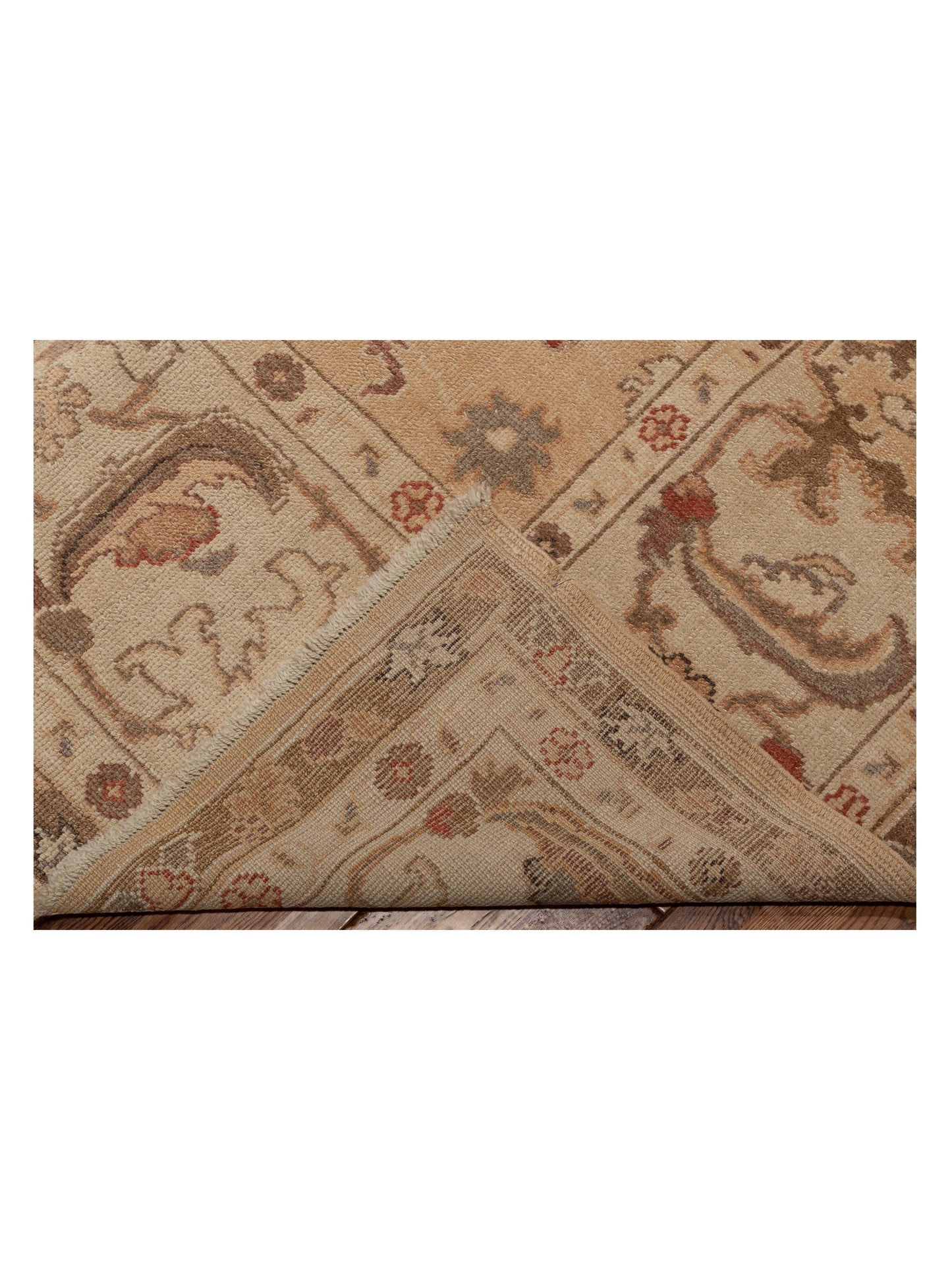 Oushak Gold Ivory 8.11x11.10 Hand Knotted Rug
