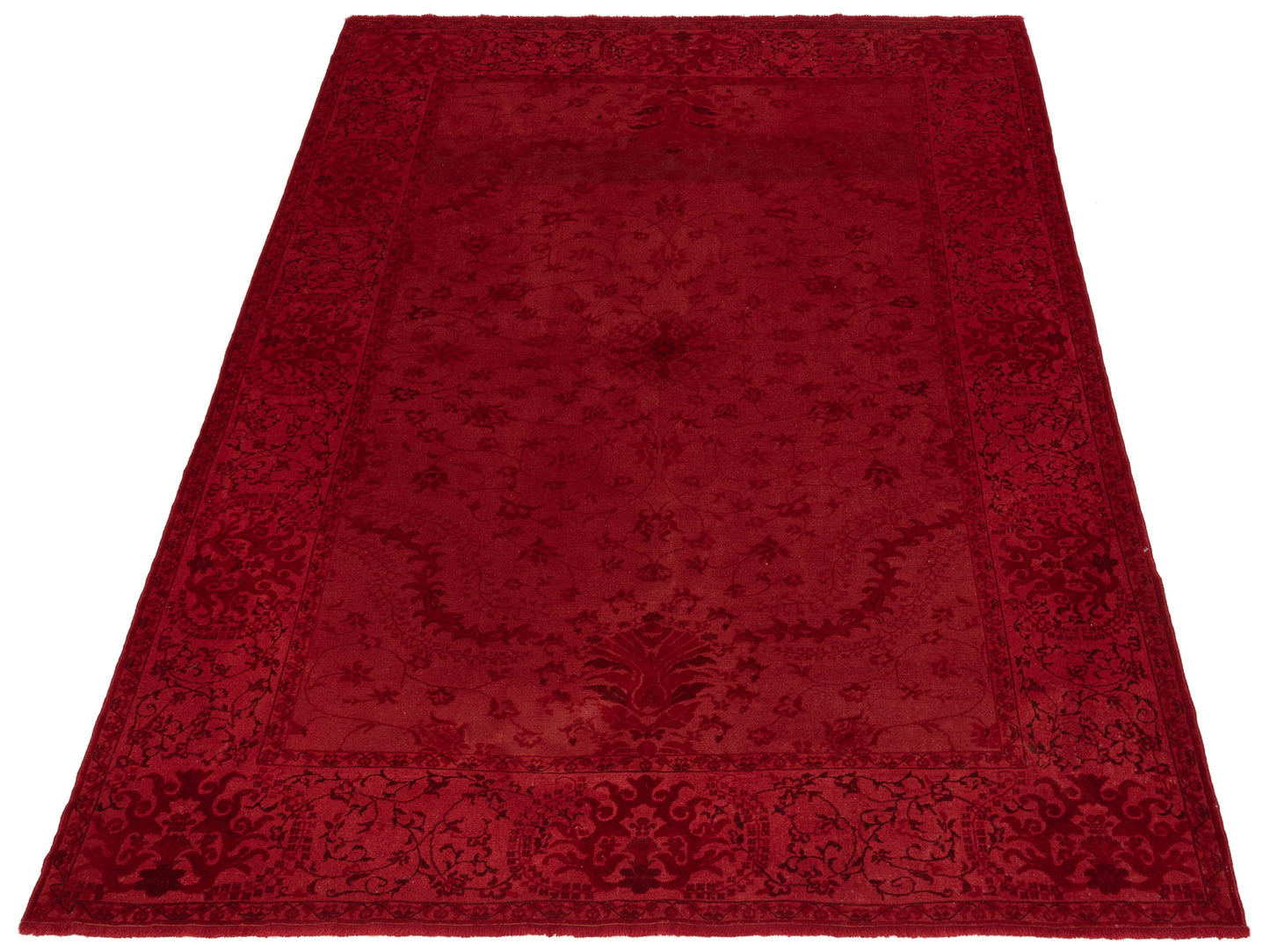 Vintage Red 8.3x10.5 Hand Knotted Rug