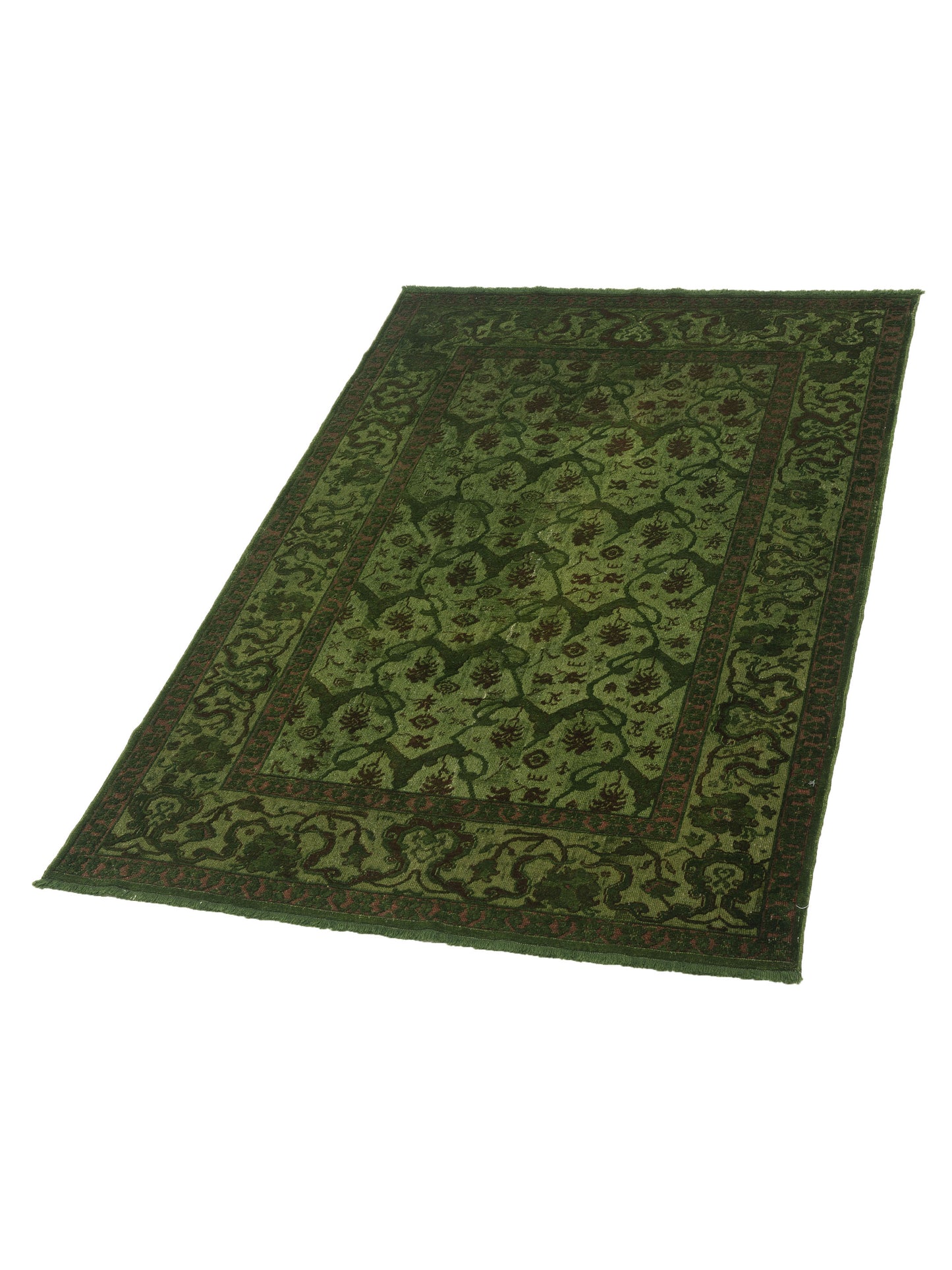 Vintage Green 5.1x7.6 Hand Knotted Rug