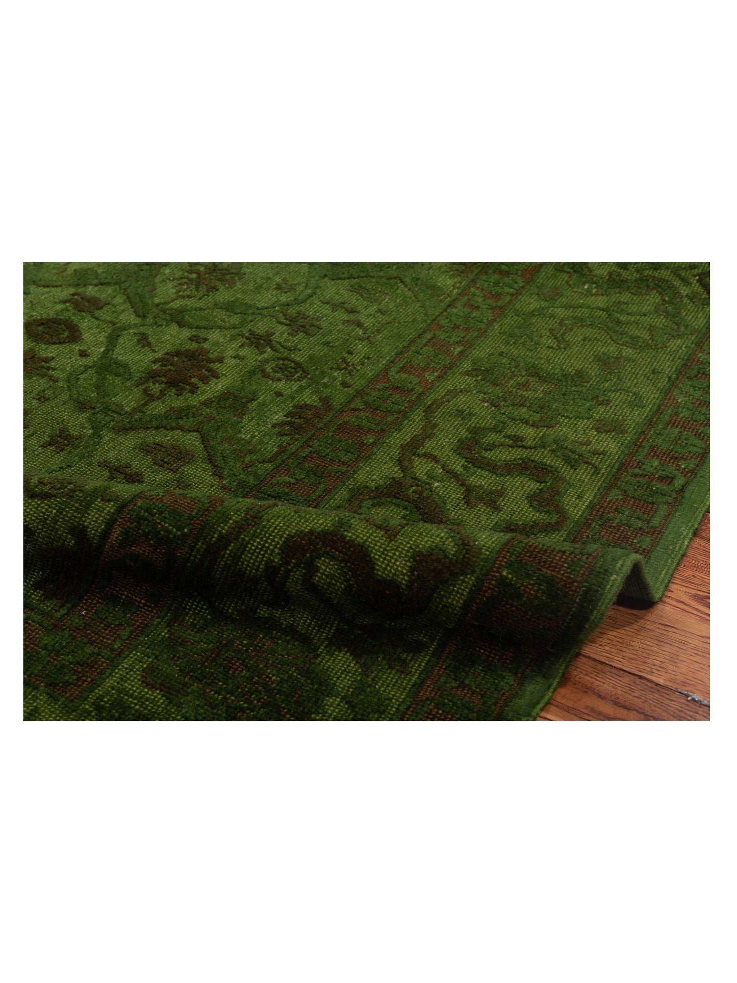 Vintage Green 5.1x7.6 Hand Knotted Rug