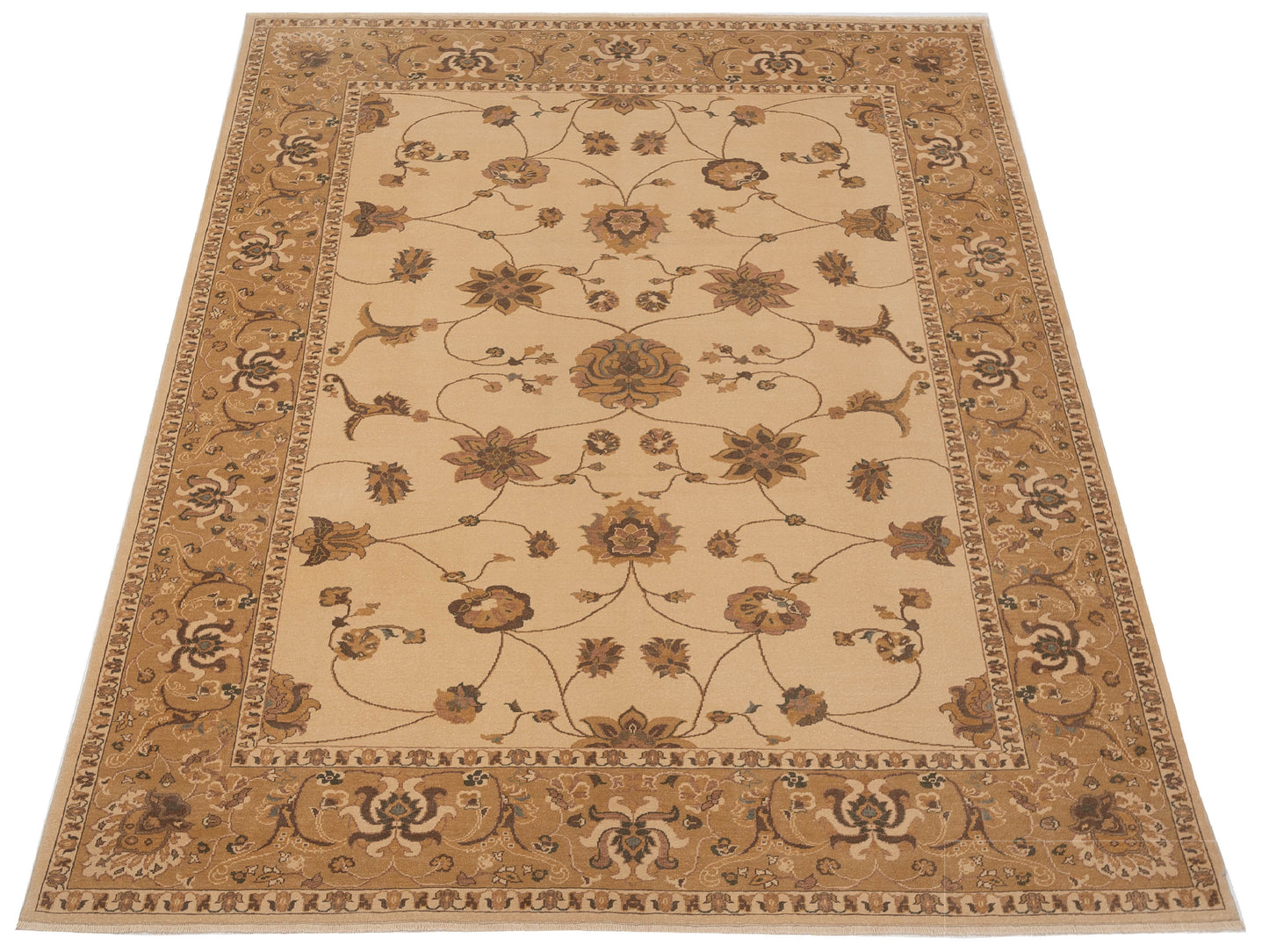 Antiqua Loom Ivory Gold 9.3x11.11 Hand Knotted Rug