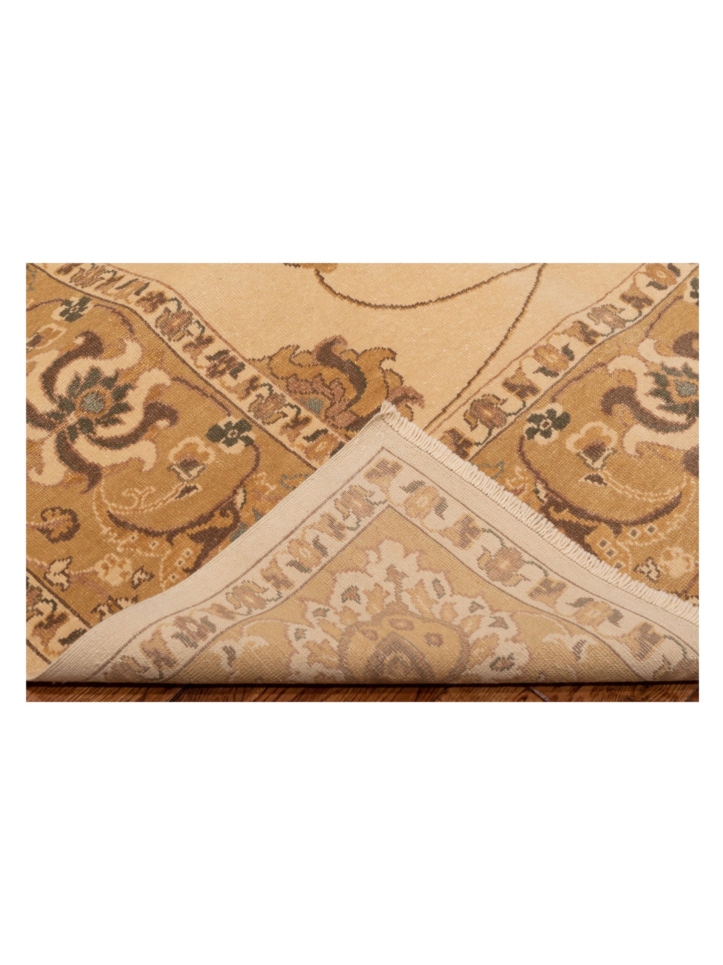 Antiqua Loom Ivory Gold 9.3x11.11 Hand Knotted Rug