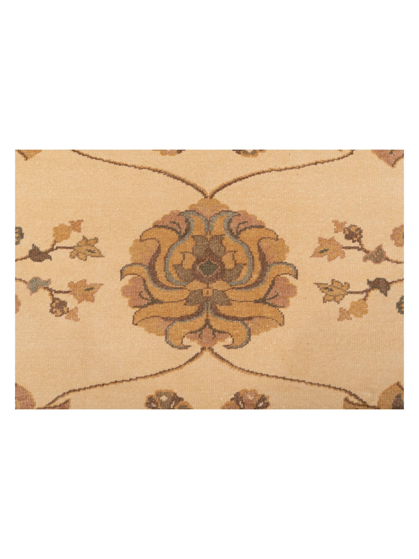 Antiqua Loom Ivory Gold 9.3x11.11 Hand Knotted Rug