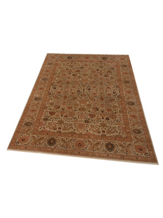 Antiqua Loom Ivory Ivory 9.4x12.6 Hand Knotted Rug