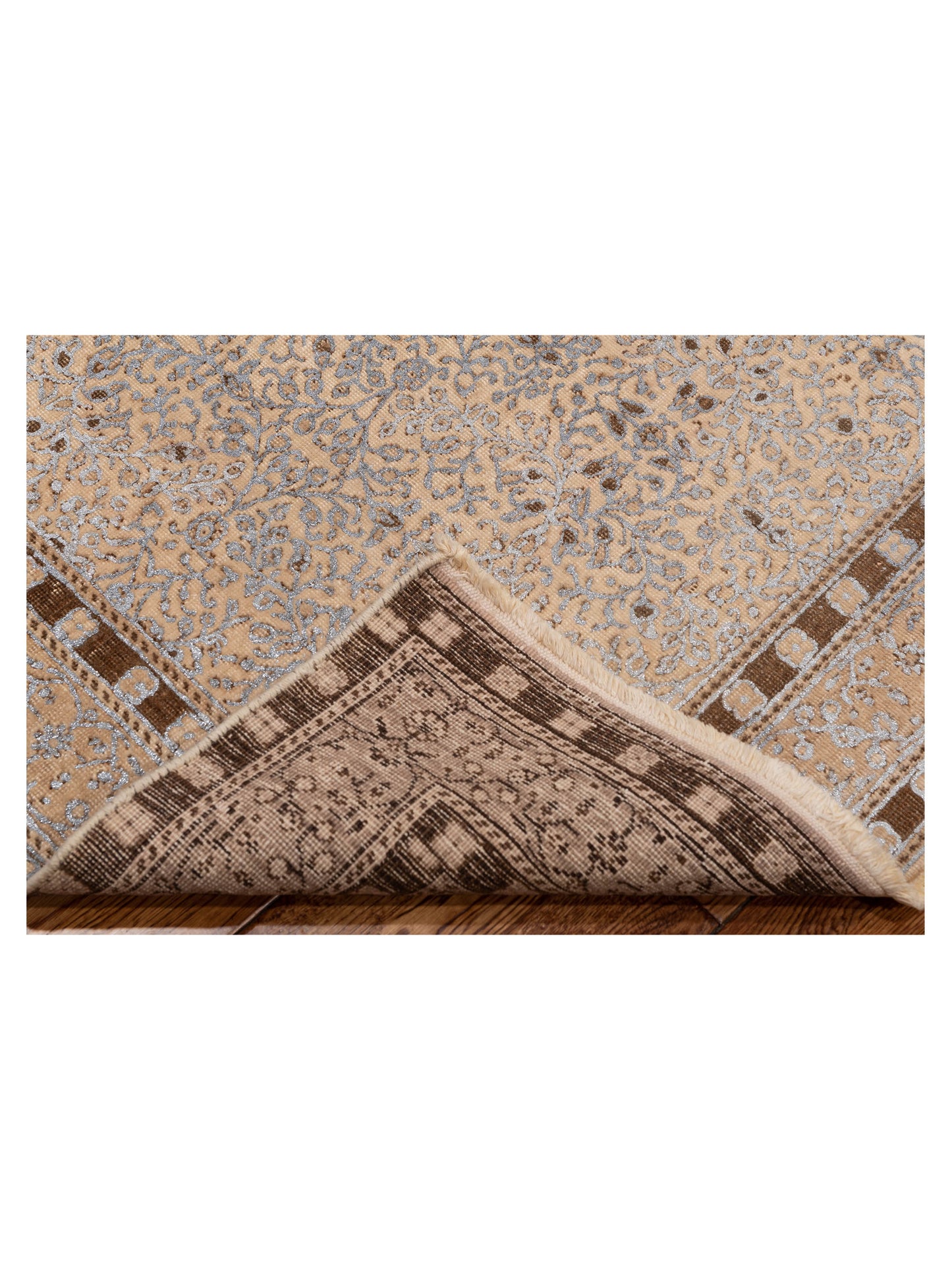 Vintage Beige 3.8x5.7 Hand Knotted Rug