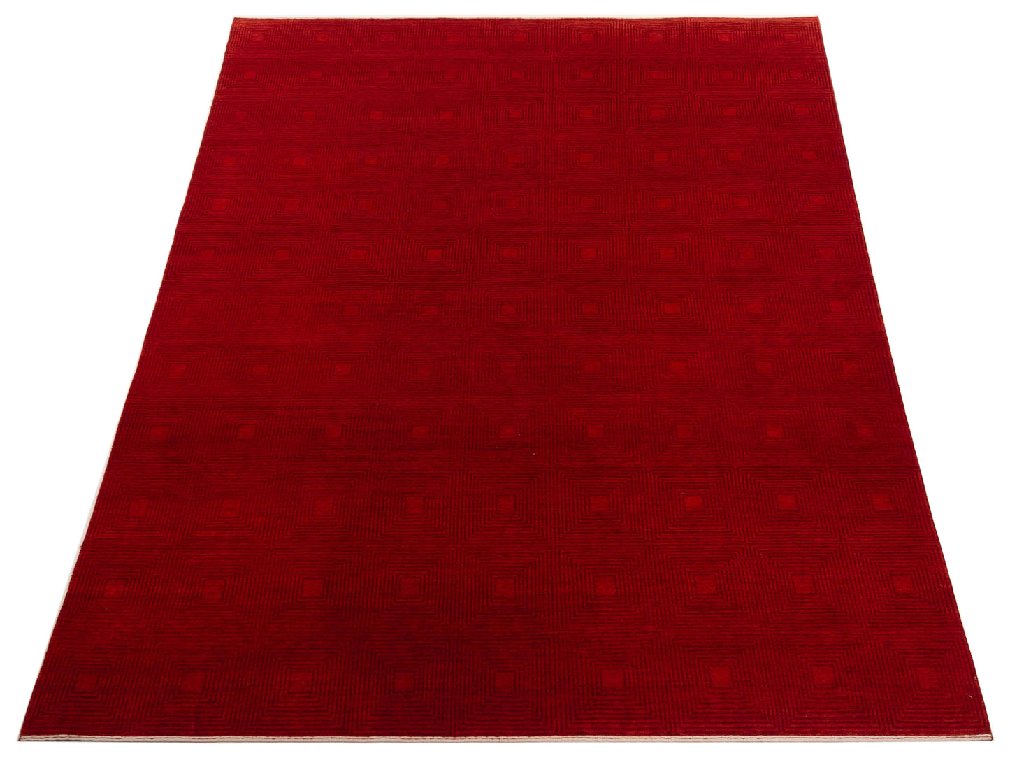 Loriyan Red Red 8.10x11.10 Hand Knotted Rug