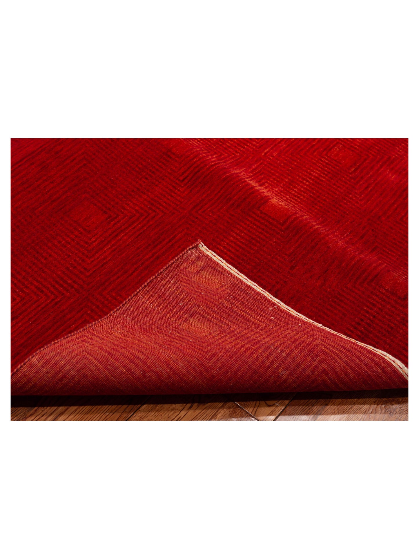 Loriyan Red Red 8.10x11.10 Hand Knotted Rug