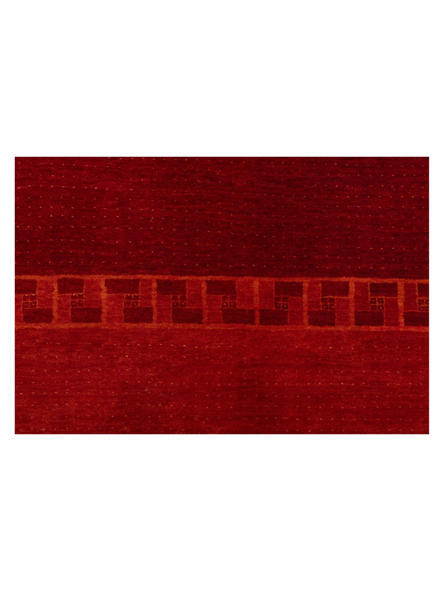 Tenzari Red 7.9x9.8 Hand Knotted Rug