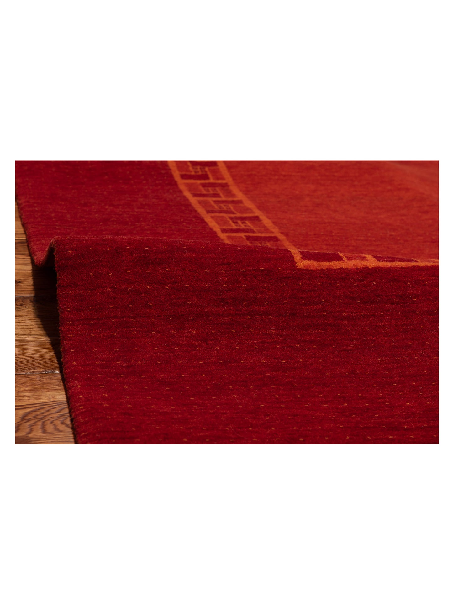 Tenzari Red 7.9x9.8 Hand Knotted Rug
