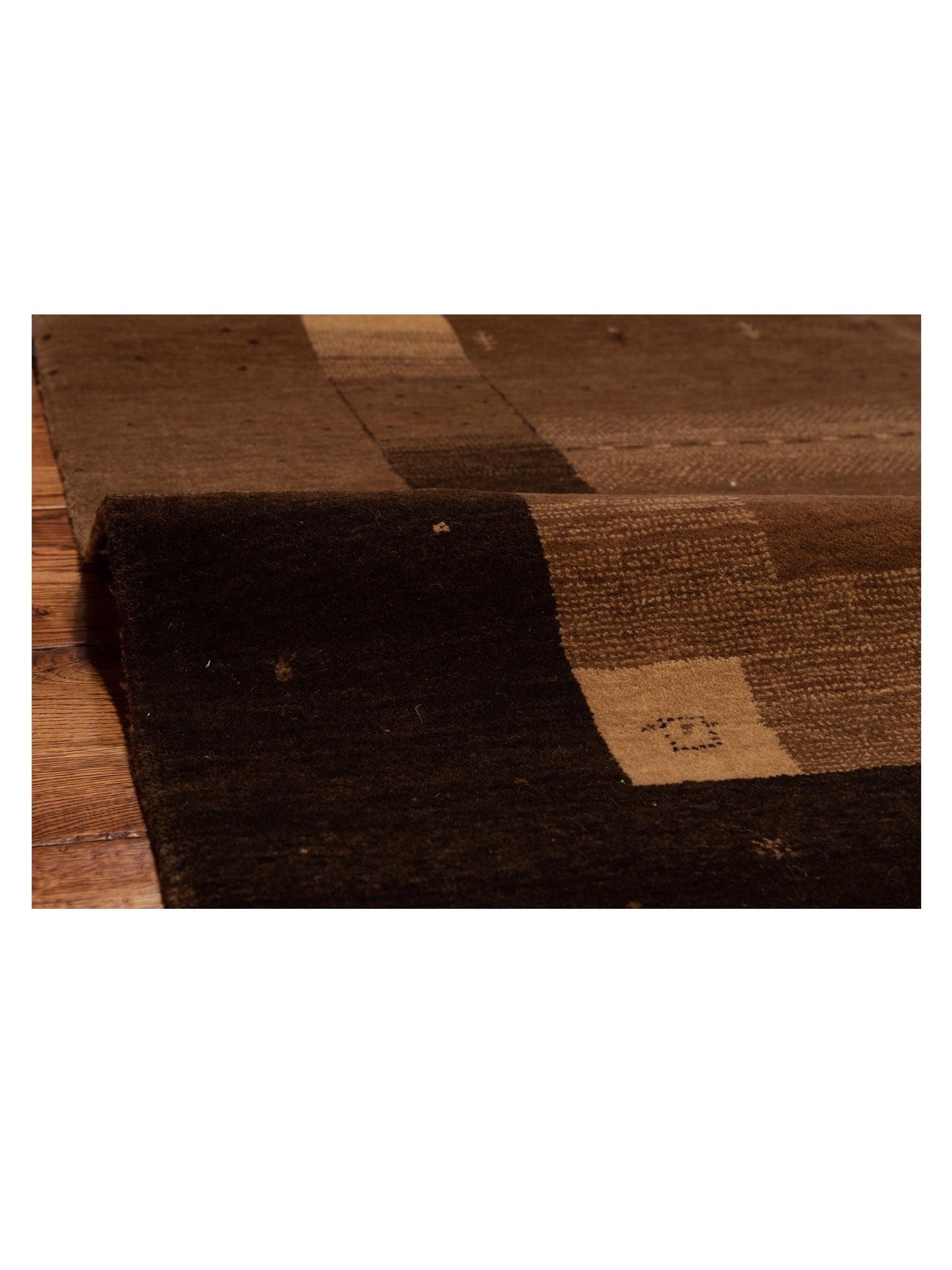 Tenzari Brown 7.7x9.3 Hand Knotted Rug