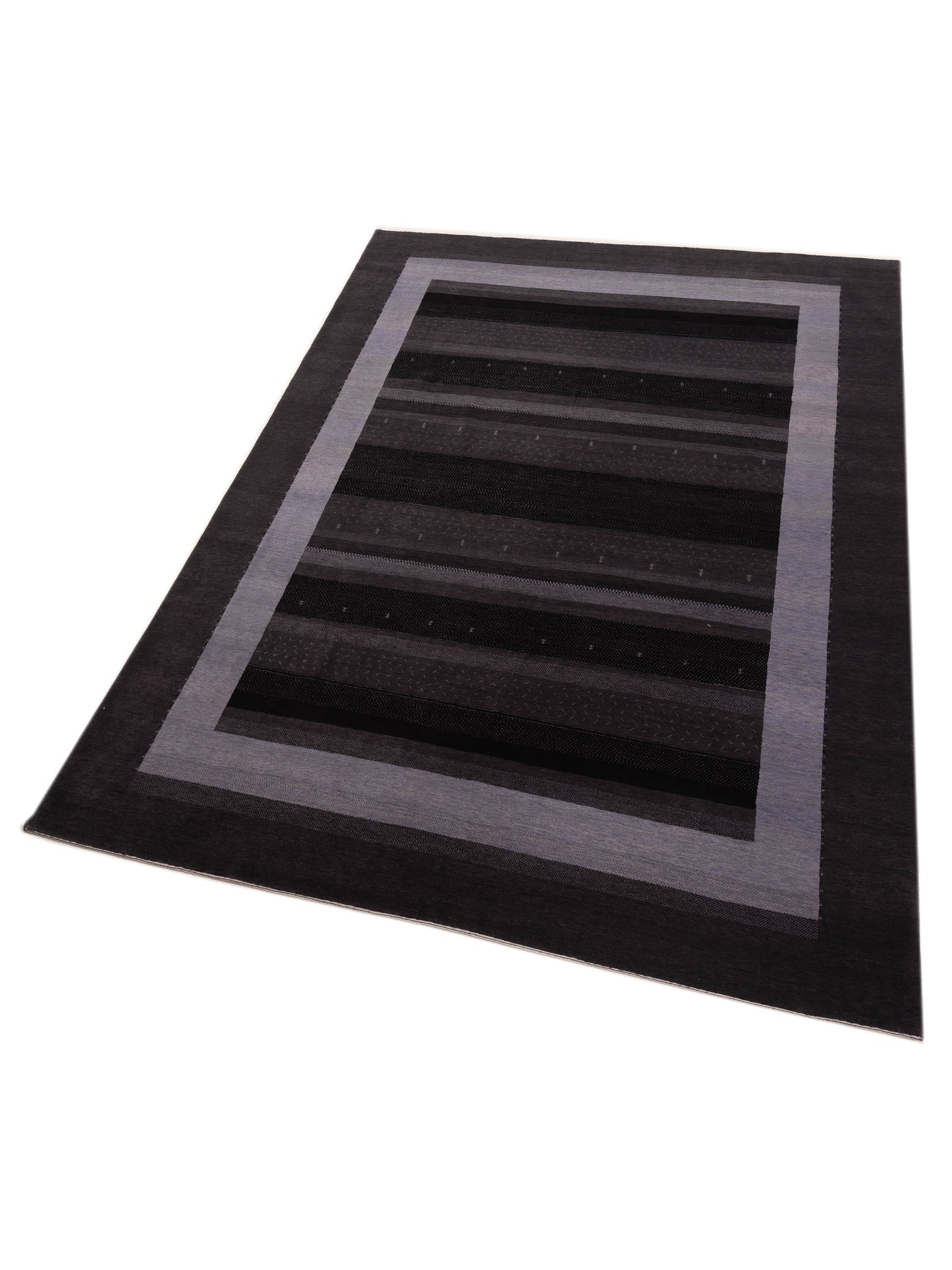 Loriyan Gray Gray 8.10x12.2 Hand Knotted Rug