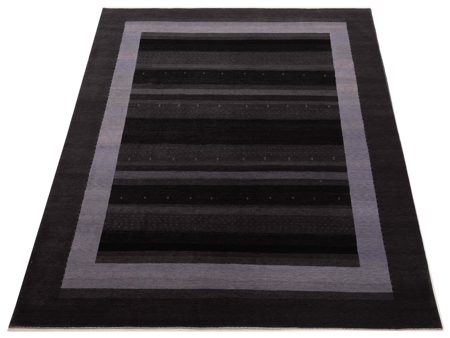 Loriyan Gray Gray 8.10x12.2 Hand Knotted Rug