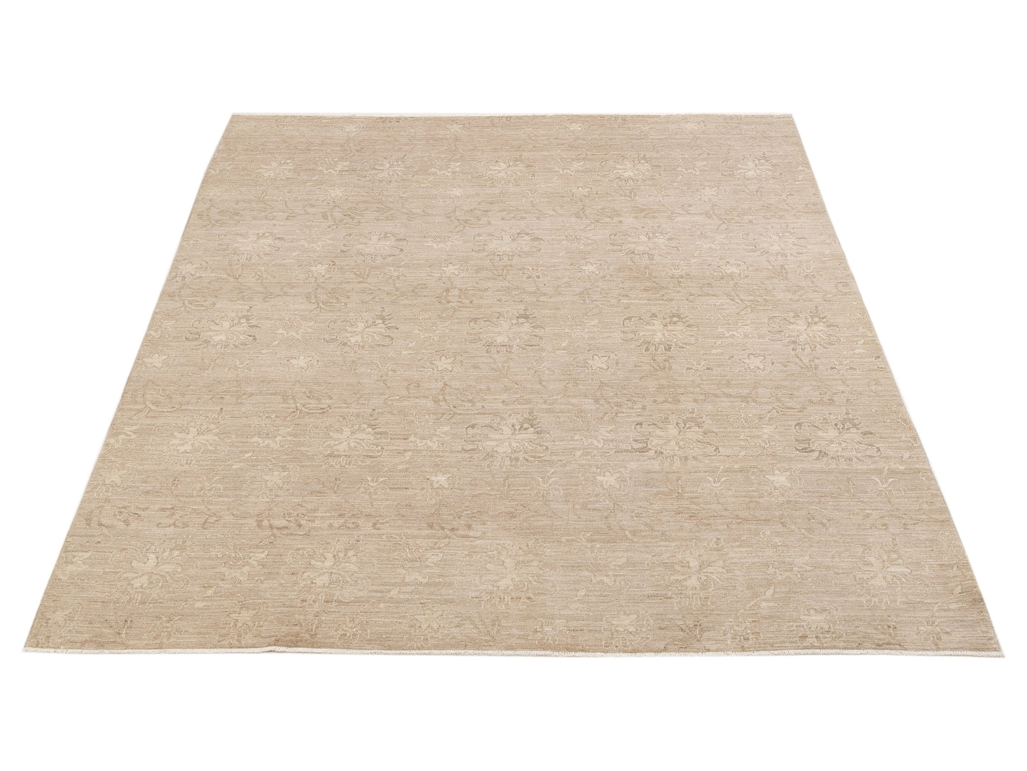 Lailora Brown 7.10x9.2 Hand Knotted Rug