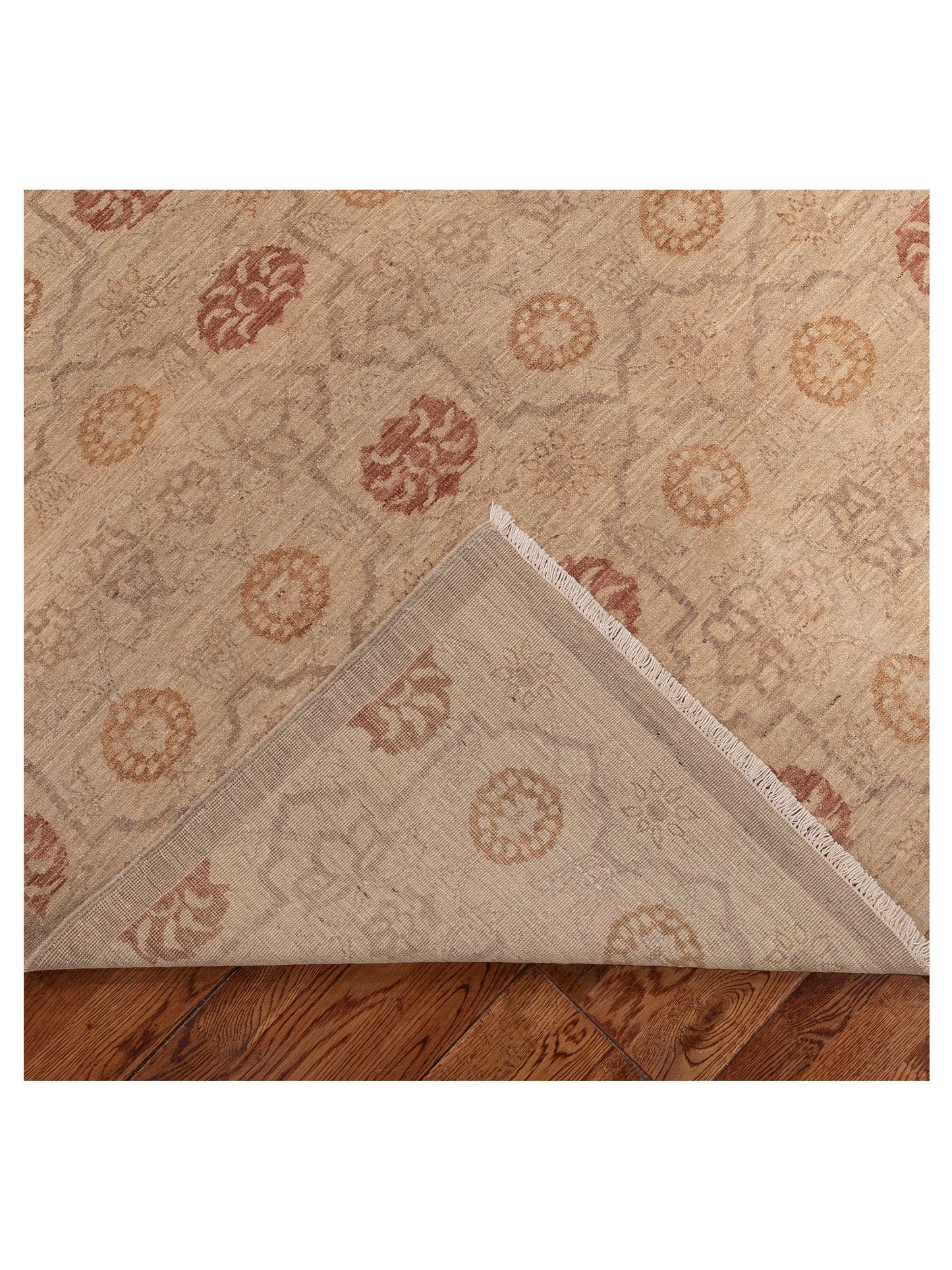 Lailora Beige Silver 6.1x8.8 Hand Knotted Rug