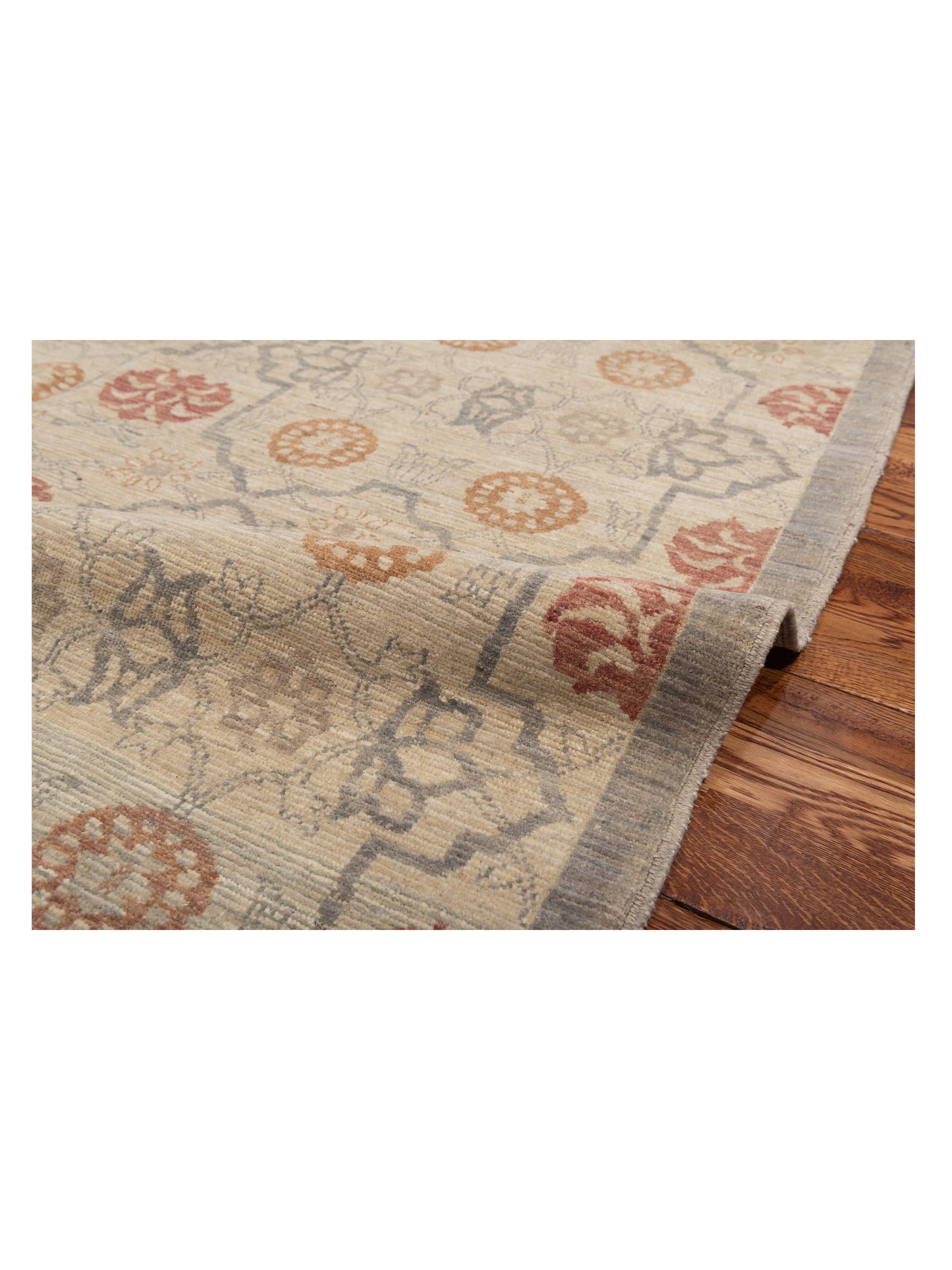 Lailora Beige Silver 6.1x8.8 Hand Knotted Rug