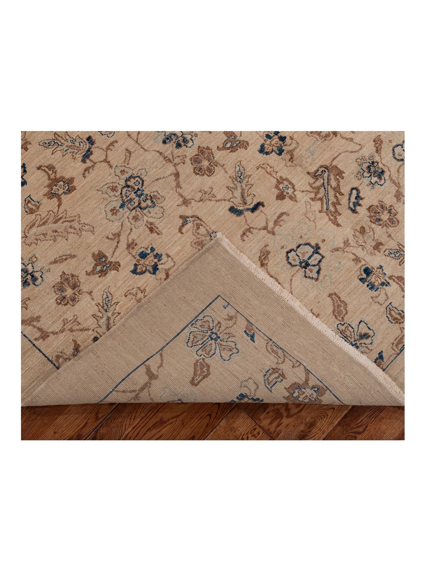 Lailora Beige Beige 6.2x8.9 Hand Knotted Rug