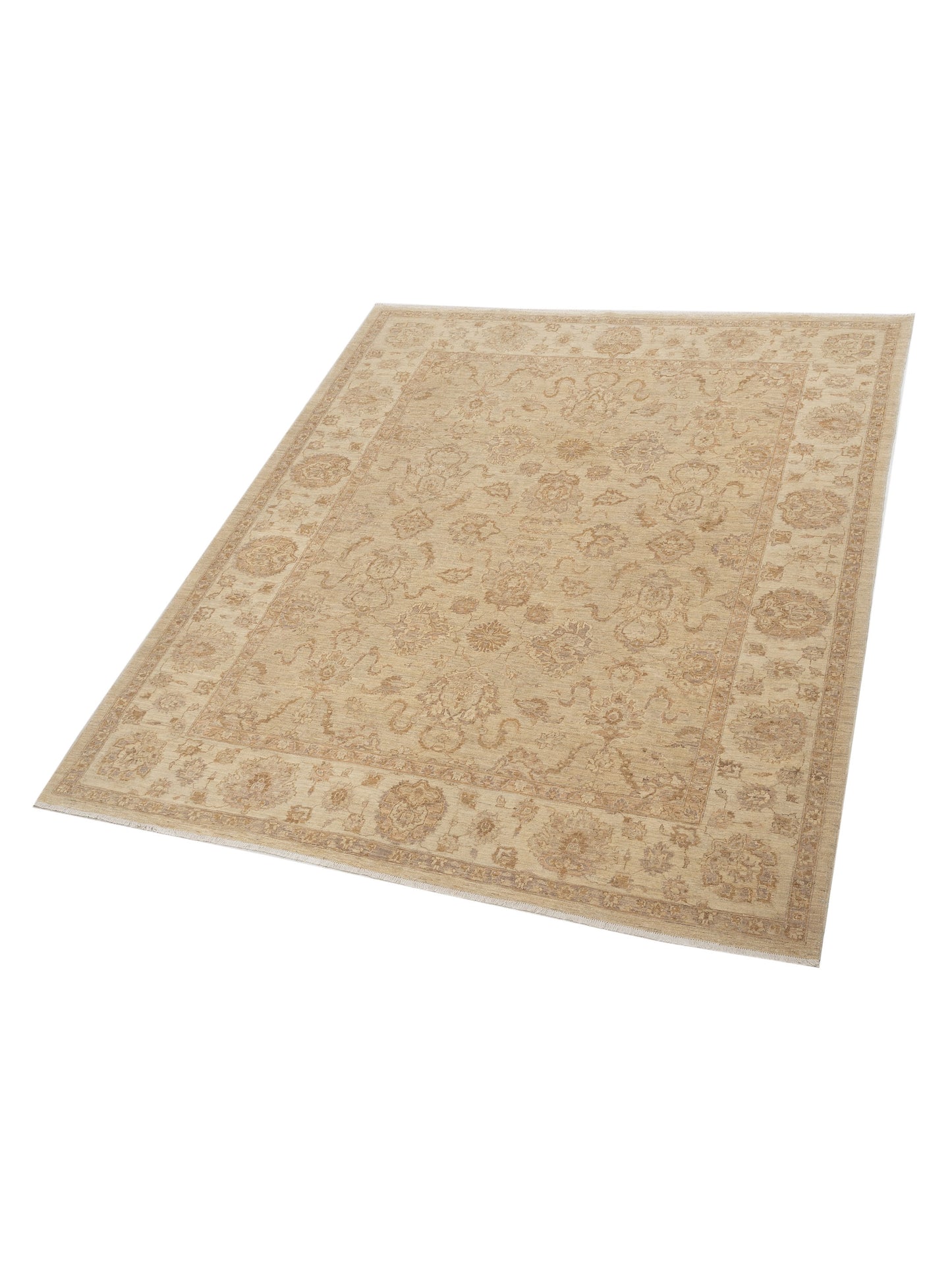 Lailora Silver Ivory 8.1x9.7 Hand Knotted Rug