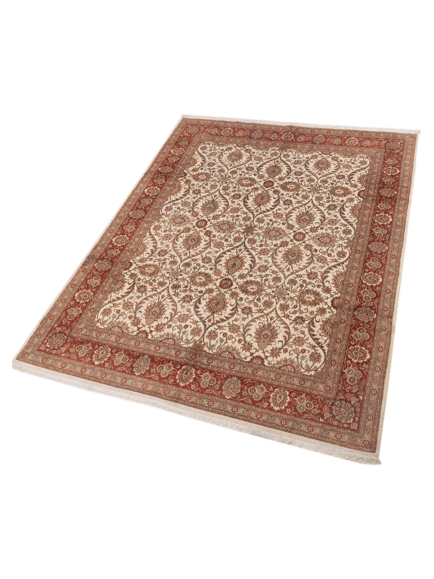 Artalya Ivory Brick 8.1x9.11 Hand Knotted Rug