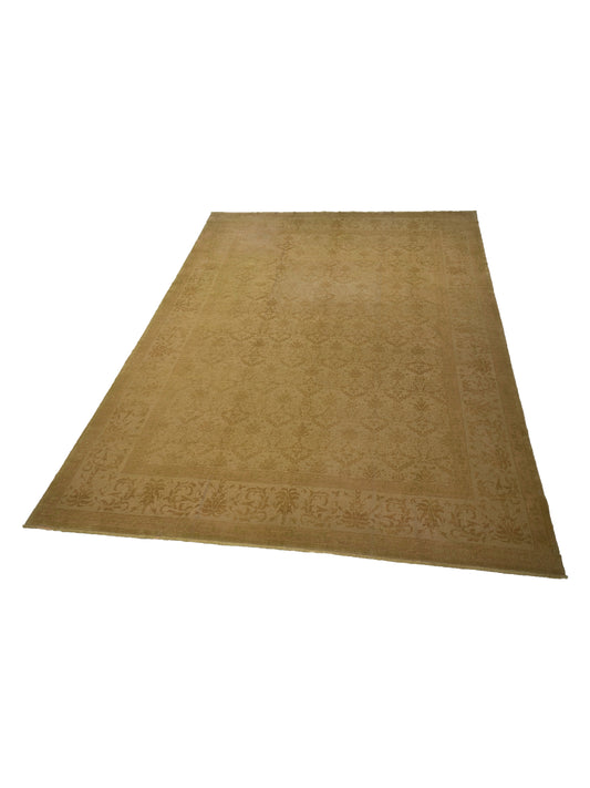 Rechromia Yellow Gold 11.11x15.3 Hand Knotted Rug