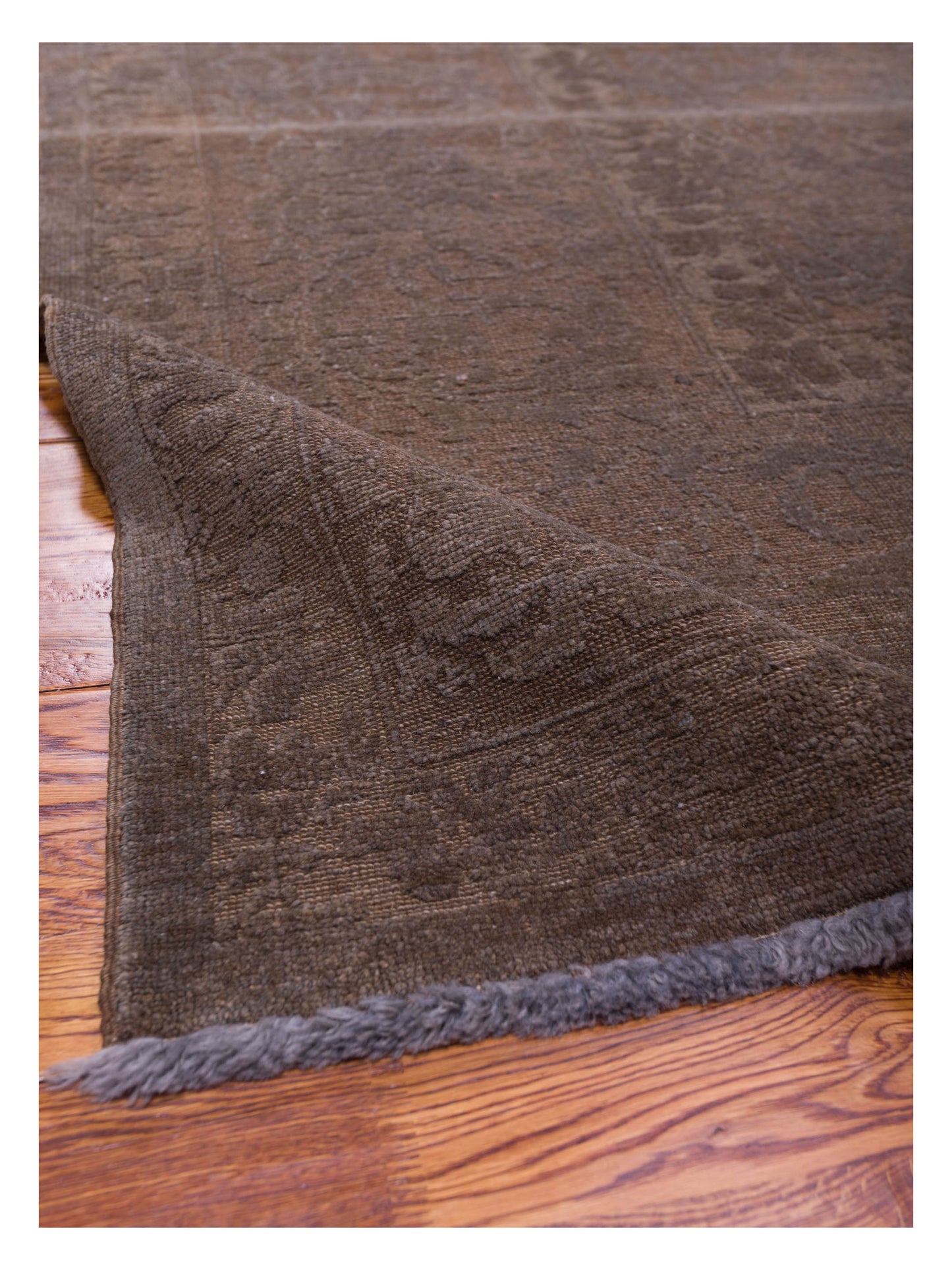 Rechromia Brown Gray 10.3x13.6 Hand Knotted Rug