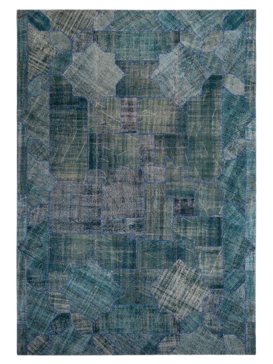 Pasha Turkish Vestige Patchwork  Blue  Contemporary