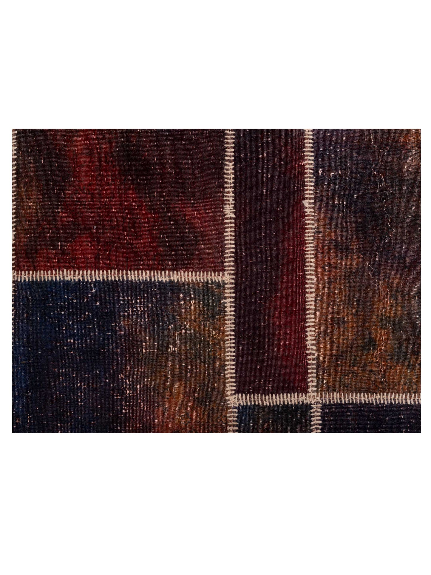 Patchwork Multi 8x9.10 Hand Knotted Rug