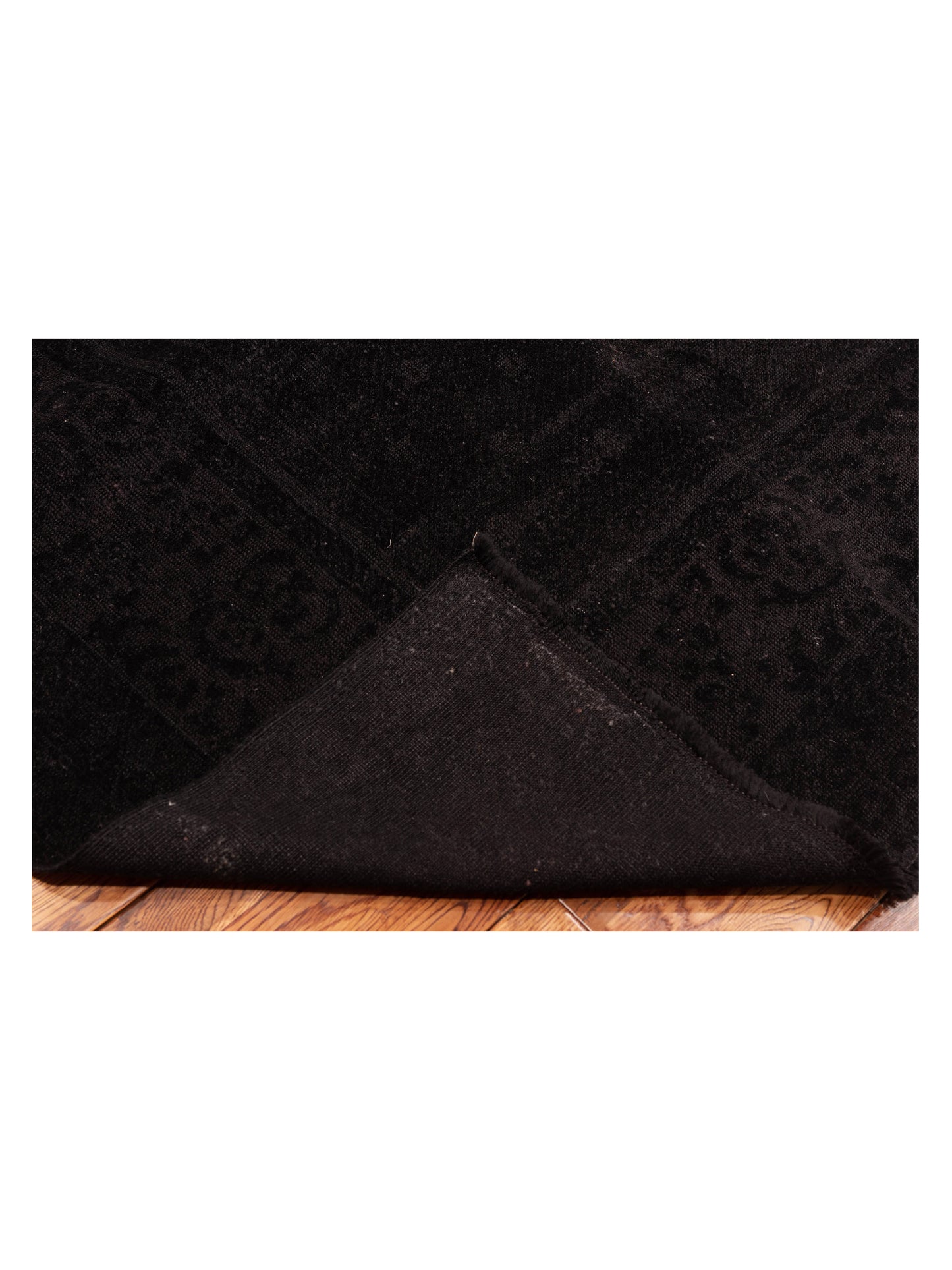 Vintage Black 6.10x8.6 Hand Knotted Rug