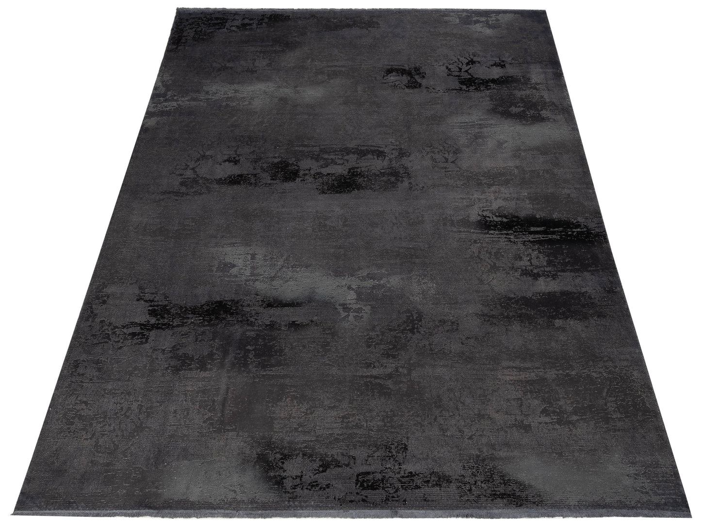 Vintage Dark Gray 9.6x12 Hand Knotted Rug