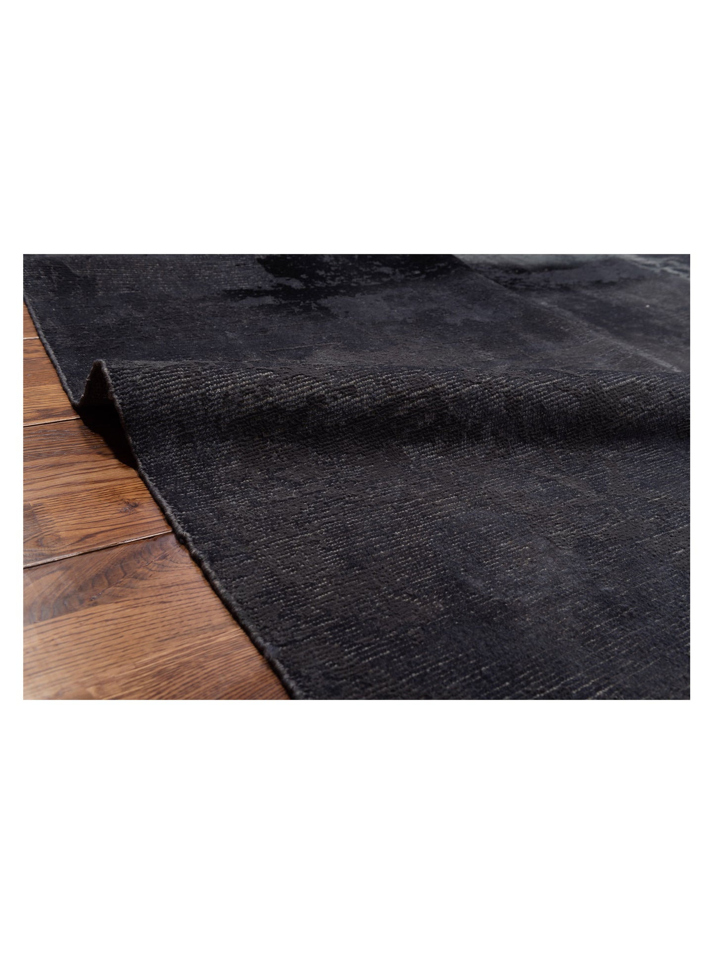 Vintage Dark Gray 9.6x12 Hand Knotted Rug