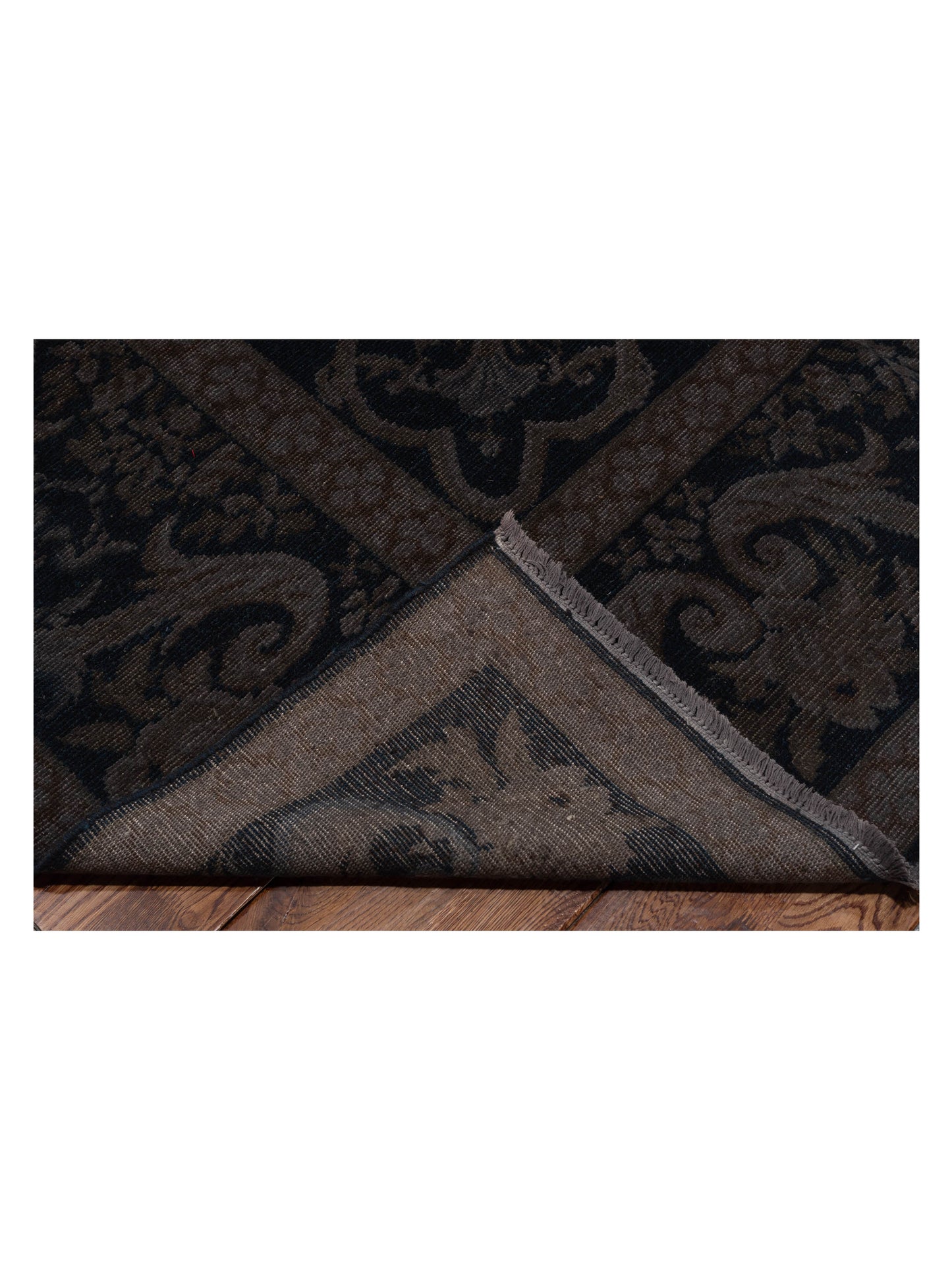 Vintage Charcoal 9.9x12 Hand Knotted Rug