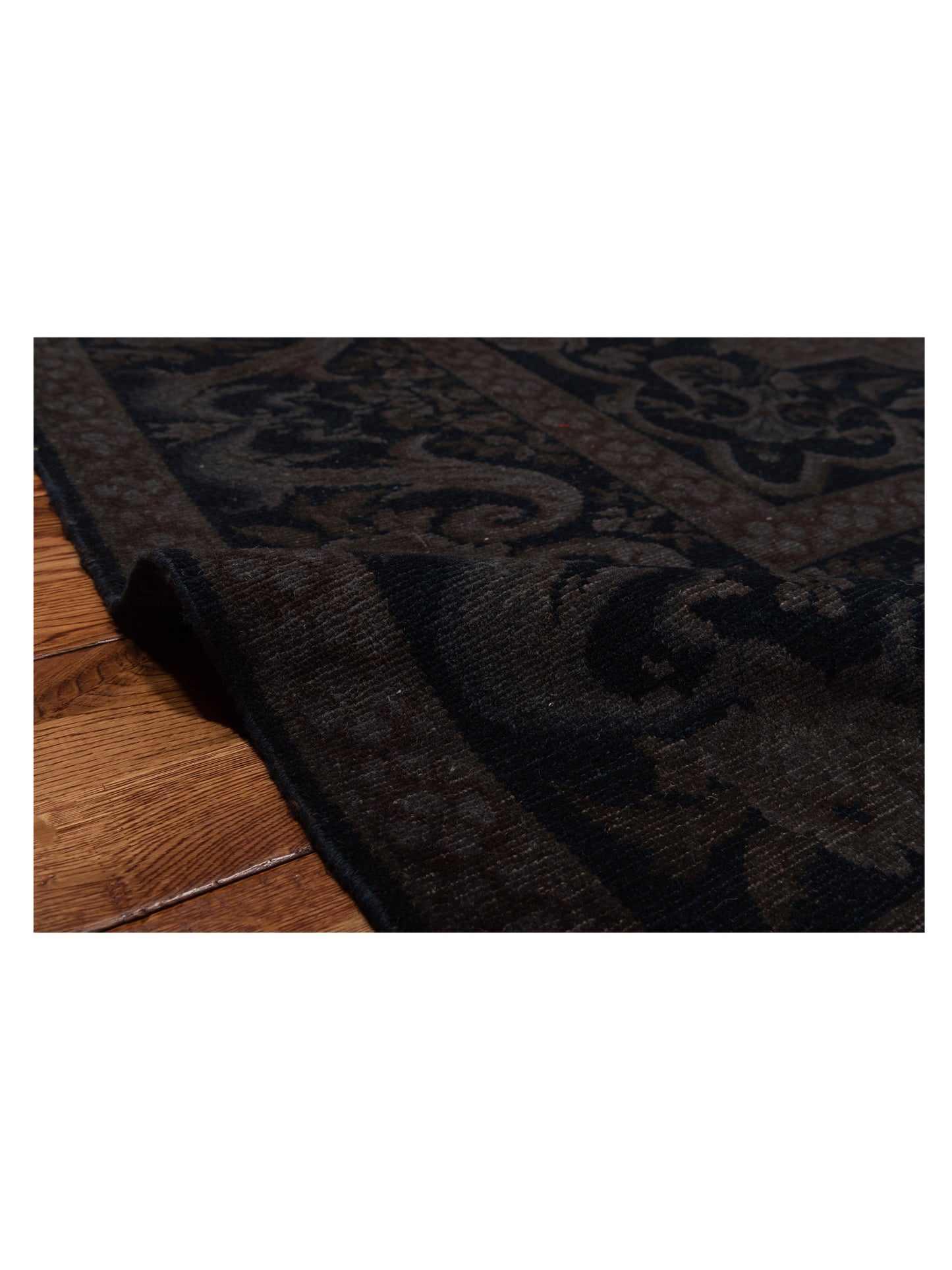 Vintage Charcoal 9.9x12 Hand Knotted Rug