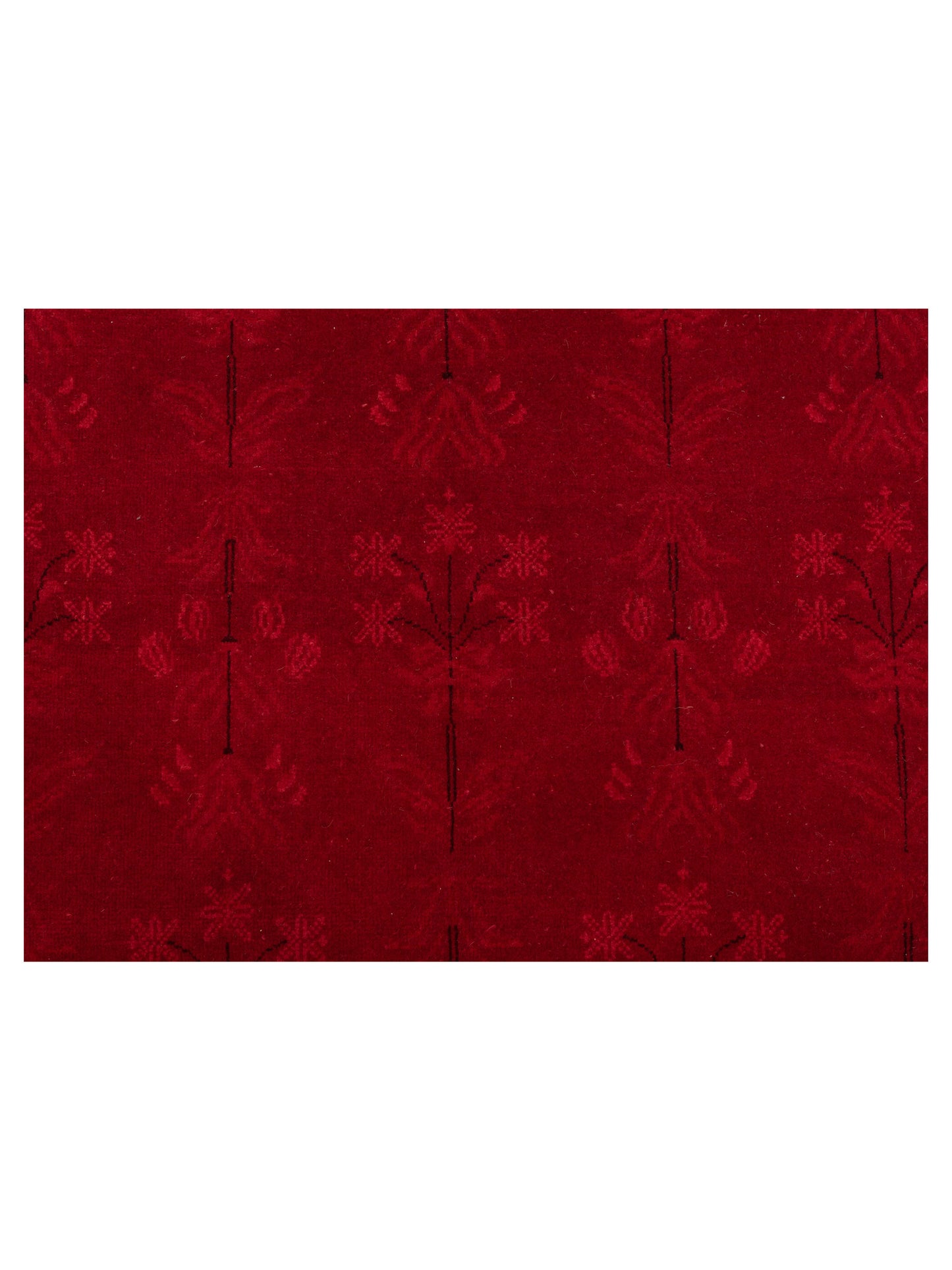 Vintage Red 4.4x6.3 Hand Knotted Rug