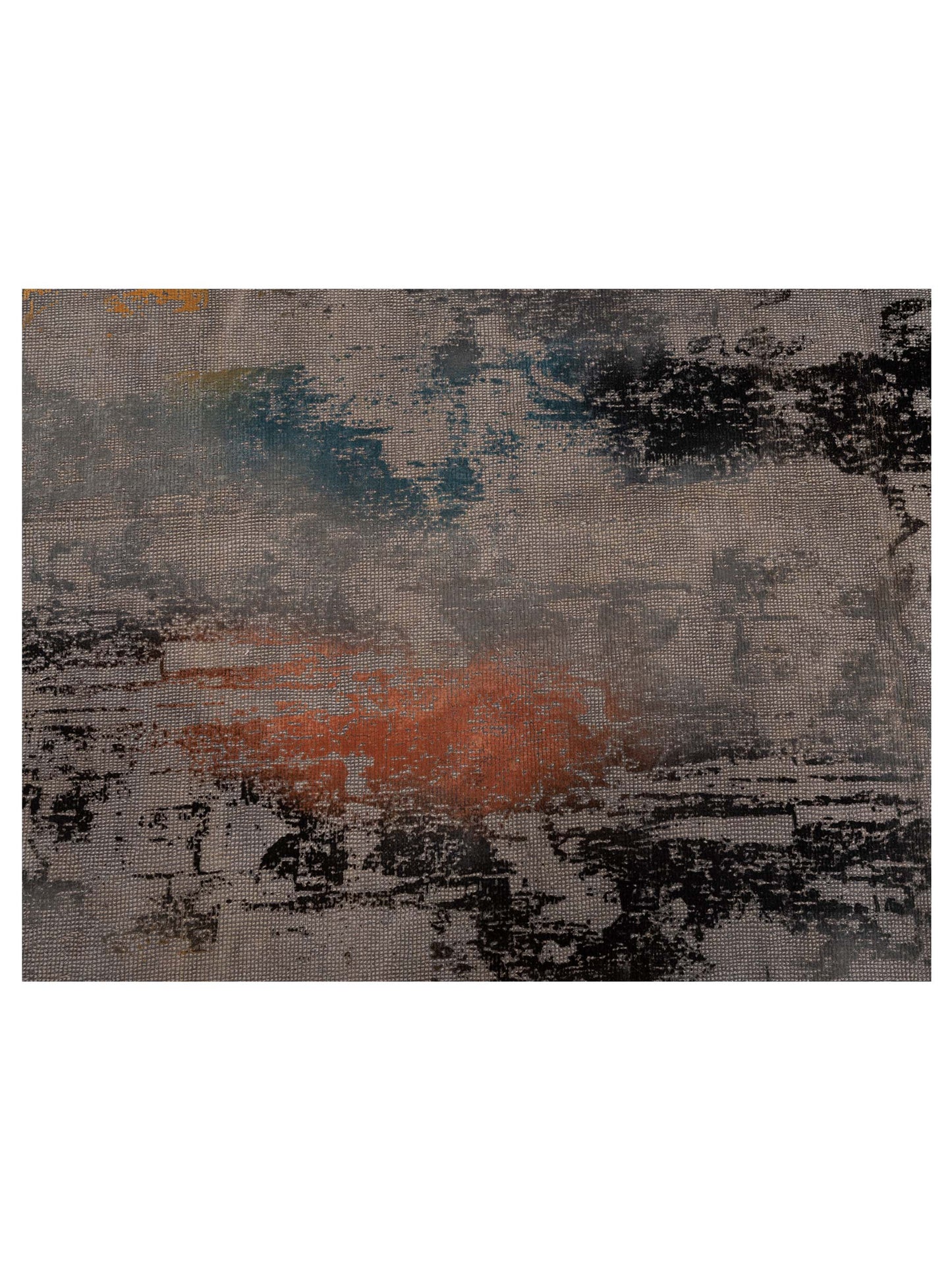 Vintage Gray 9.4x10.3 Hand Knotted Rug