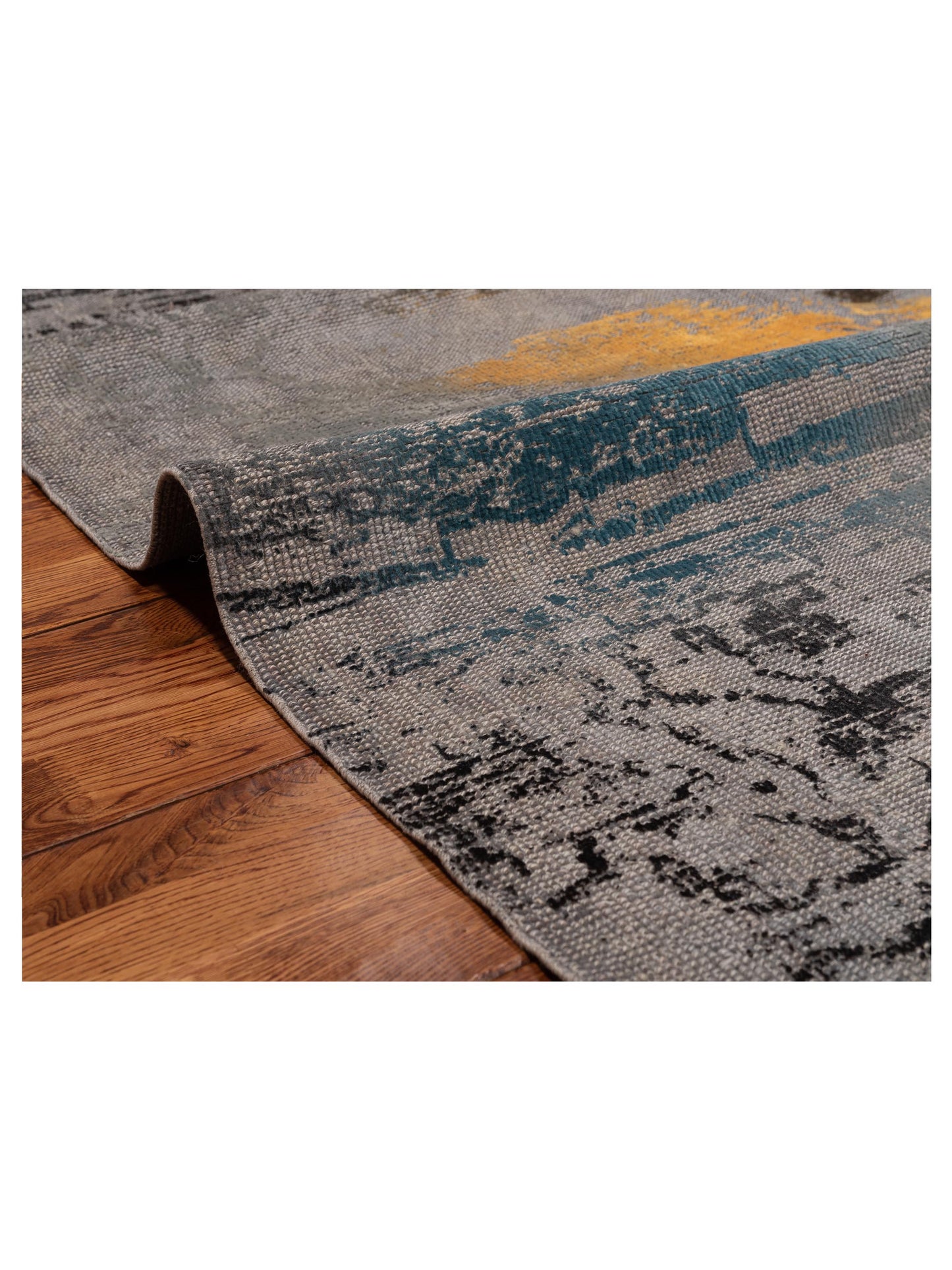 Vintage Gray 9.4x10.3 Hand Knotted Rug