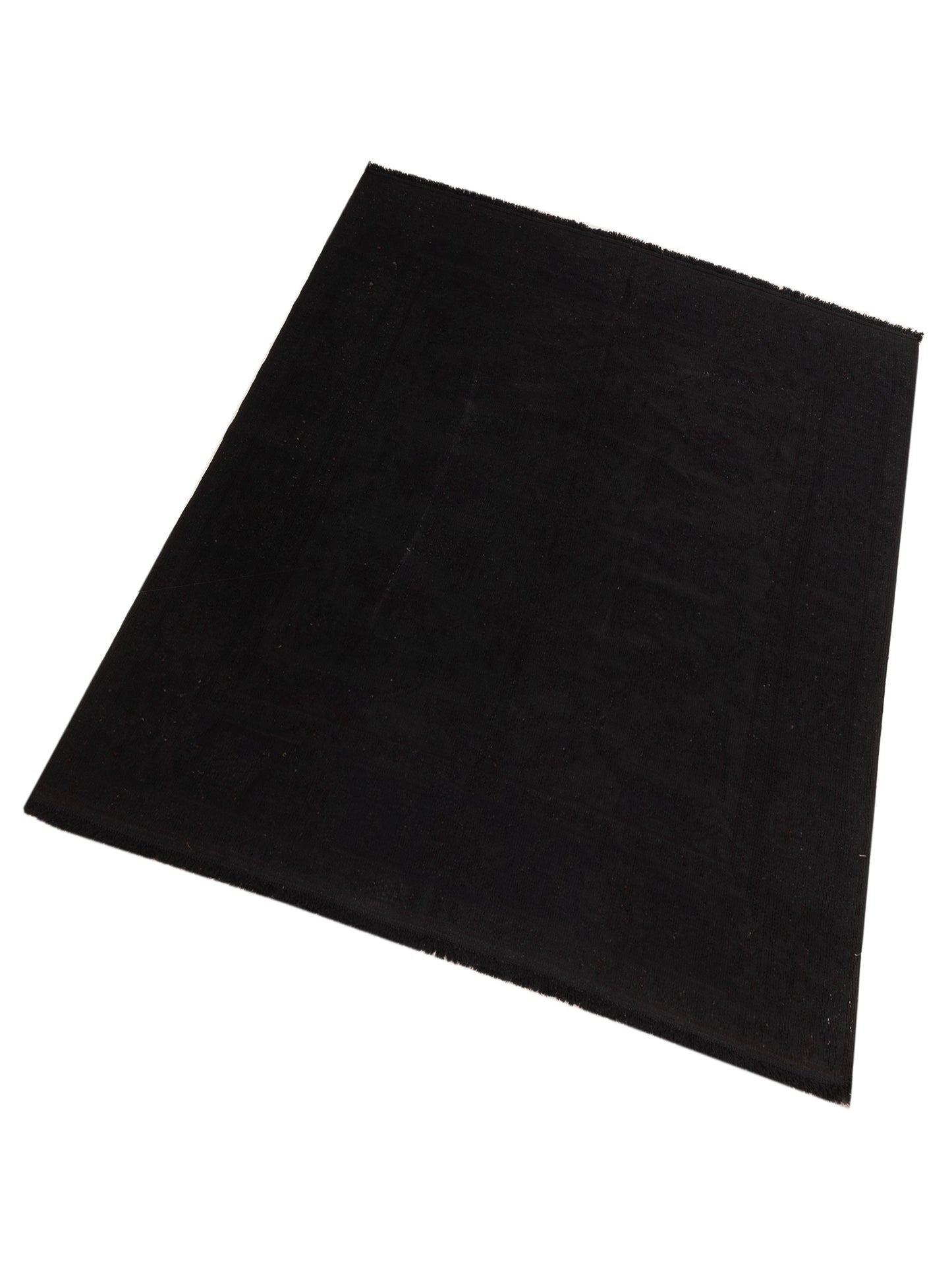 Vintage Black 6.7x6.9 Hand Knotted Rug