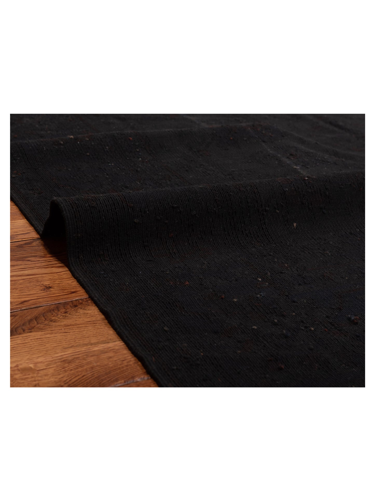 Vintage Black 6.7x6.9 Hand Knotted Rug
